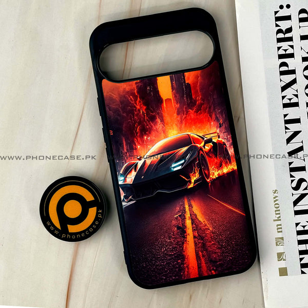 Google Pixel 10 Pro  - Racing Series - Premium Metal Printed soft Bumper Shock Proof Case