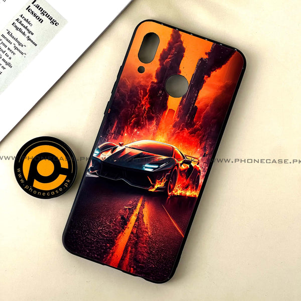 Huawei Nova 3 - Racing Series - Premium Printed Glass soft Bumper shock Proof Case