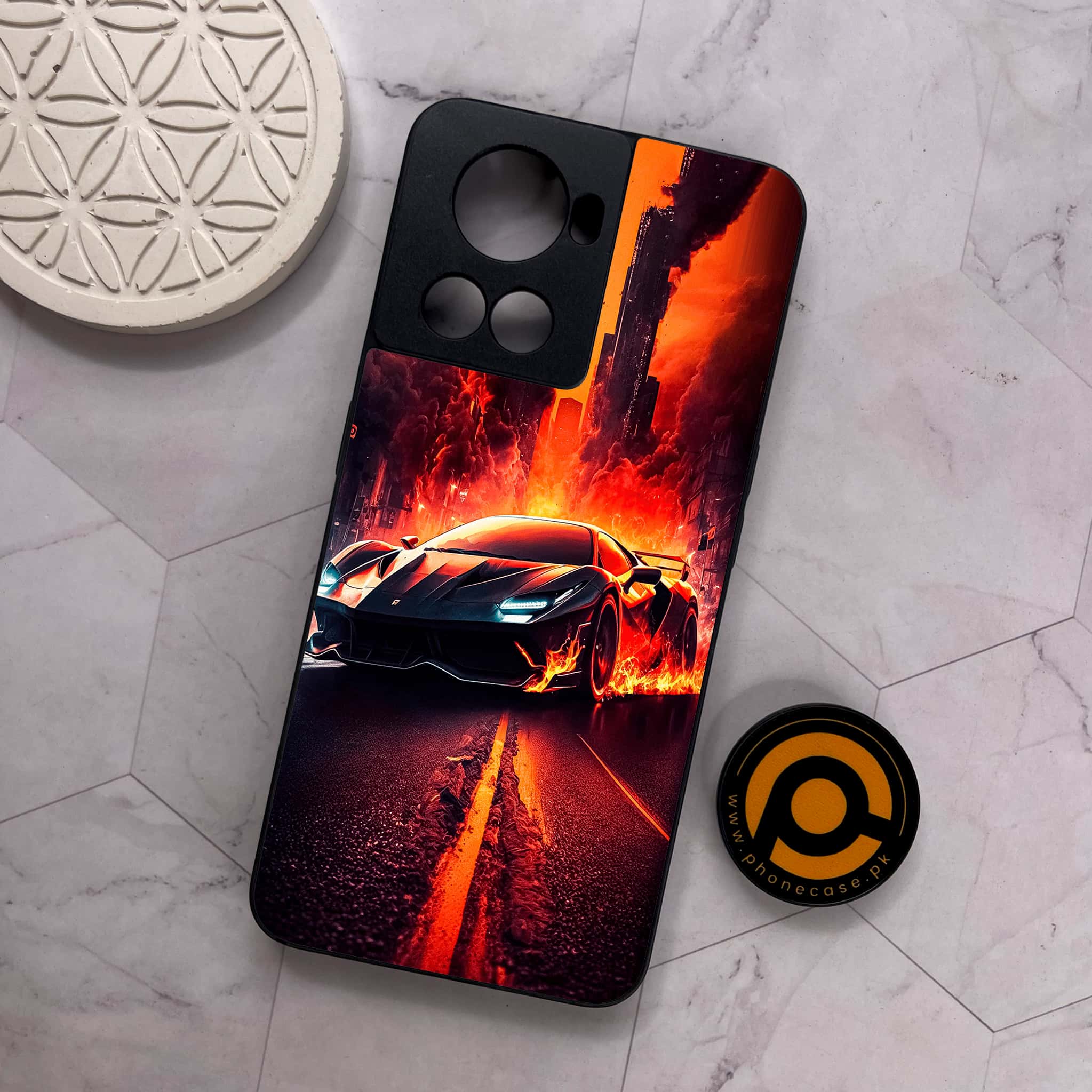 OnePlus 10R -  Racing Series - Premium Metal Printed soft Bumper shock Proof Case