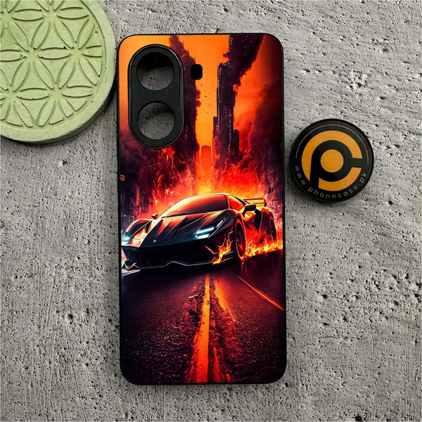 Xiaomi Redmi Turbo 4 - Racing Series - Premium Metal Printed soft Bumper shock Proof Case