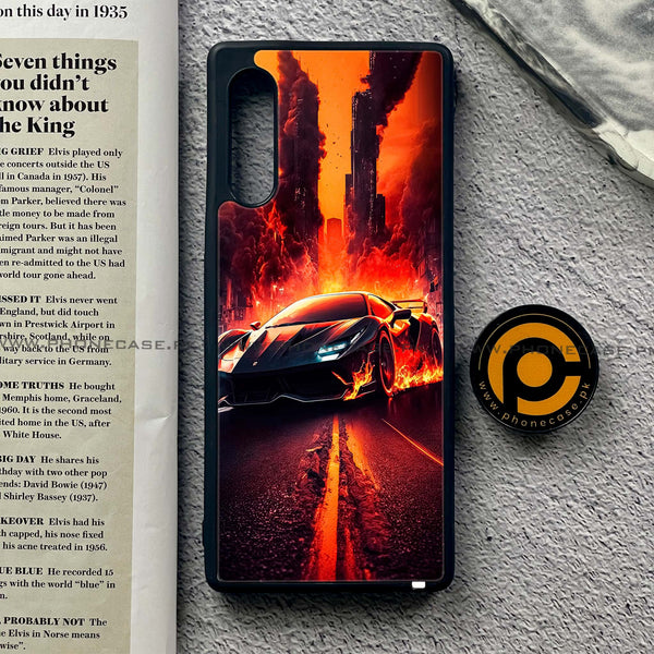 LG G9 - Racing Series - Premium Metal Printed soft Bumper shock Proof Case