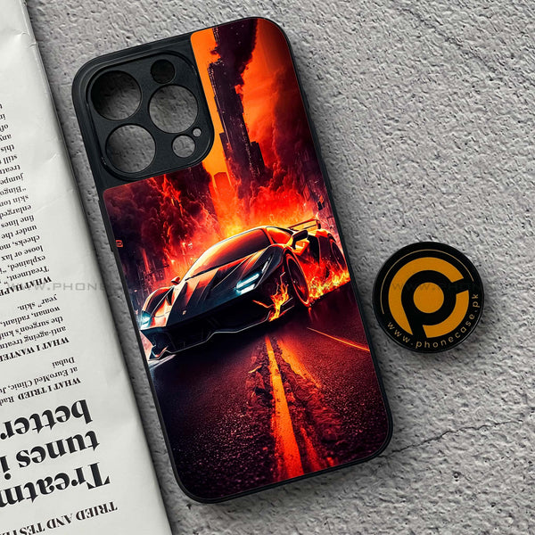 iPhone 15 Pro - Racing Series - Premium Metal Printed soft Bumper shock Proof Case