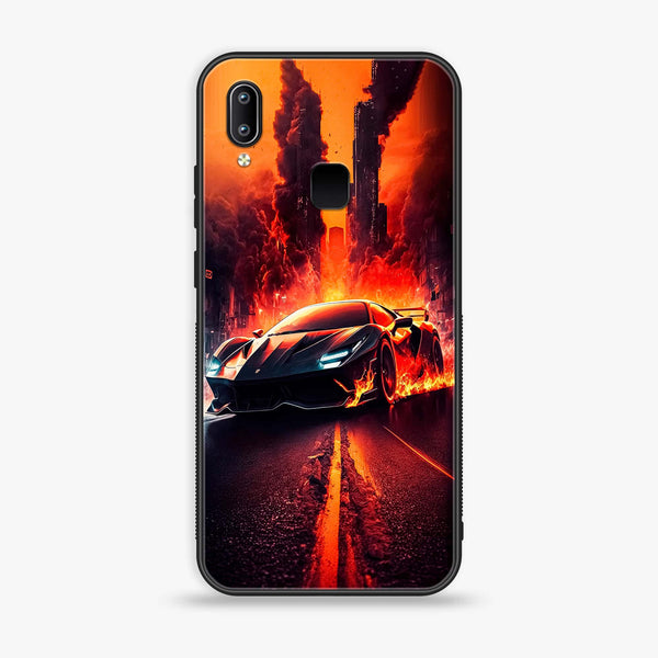 VIVO Y91 - Racing Series - Premium Printed Glass soft Bumper shock Proof Case