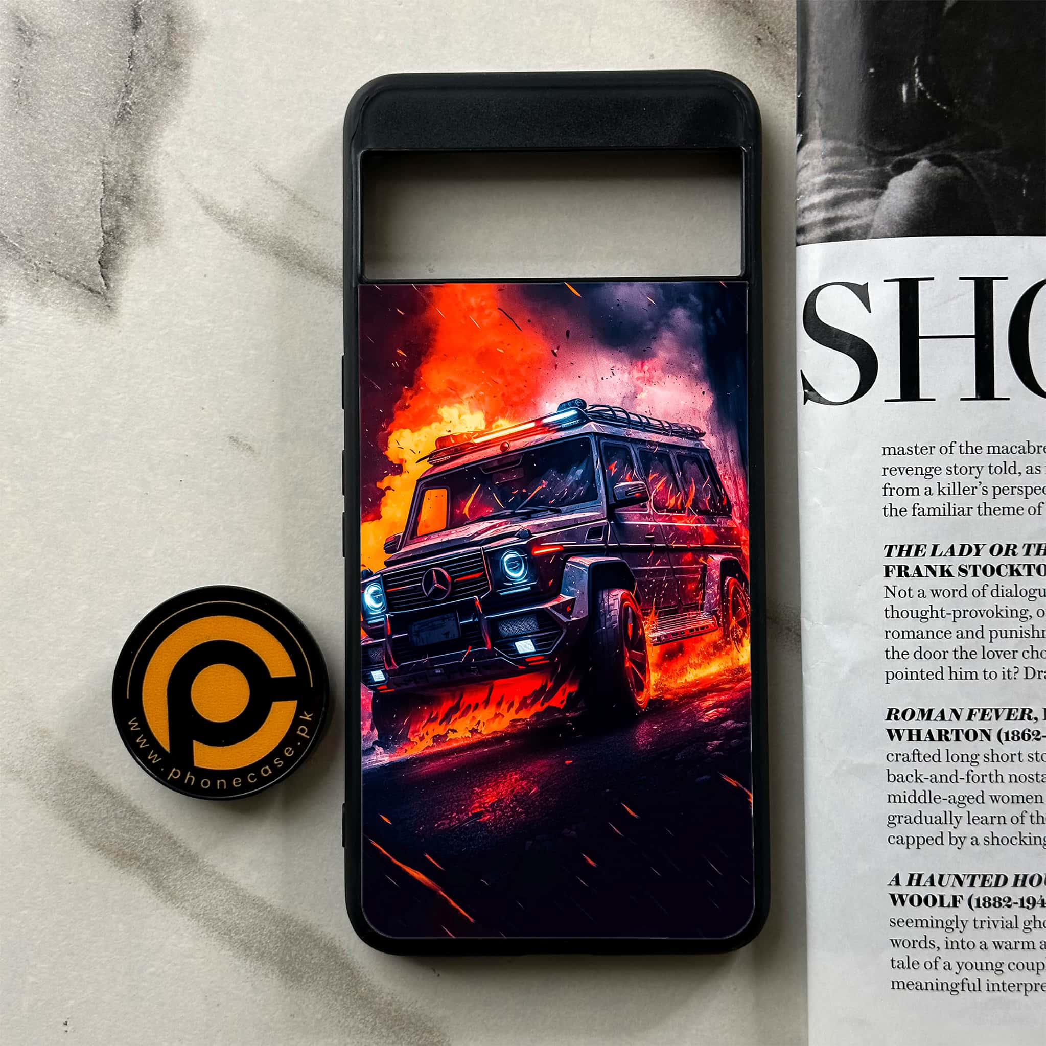 Google Pixel 8 Pro - Racing Series - Premium Printed Glass soft Bumper shock Proof Case