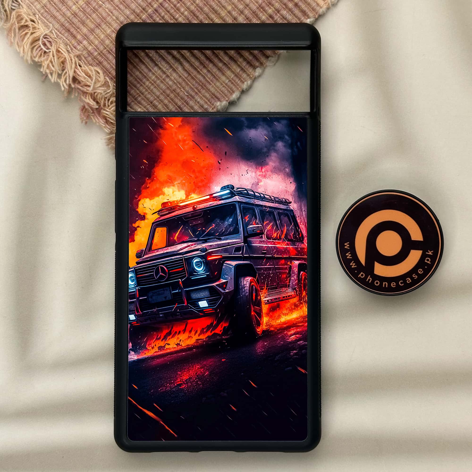 Google Pixel 6 - Racing Series - Premium Metal Printed soft Bumper Shock Proof Case
