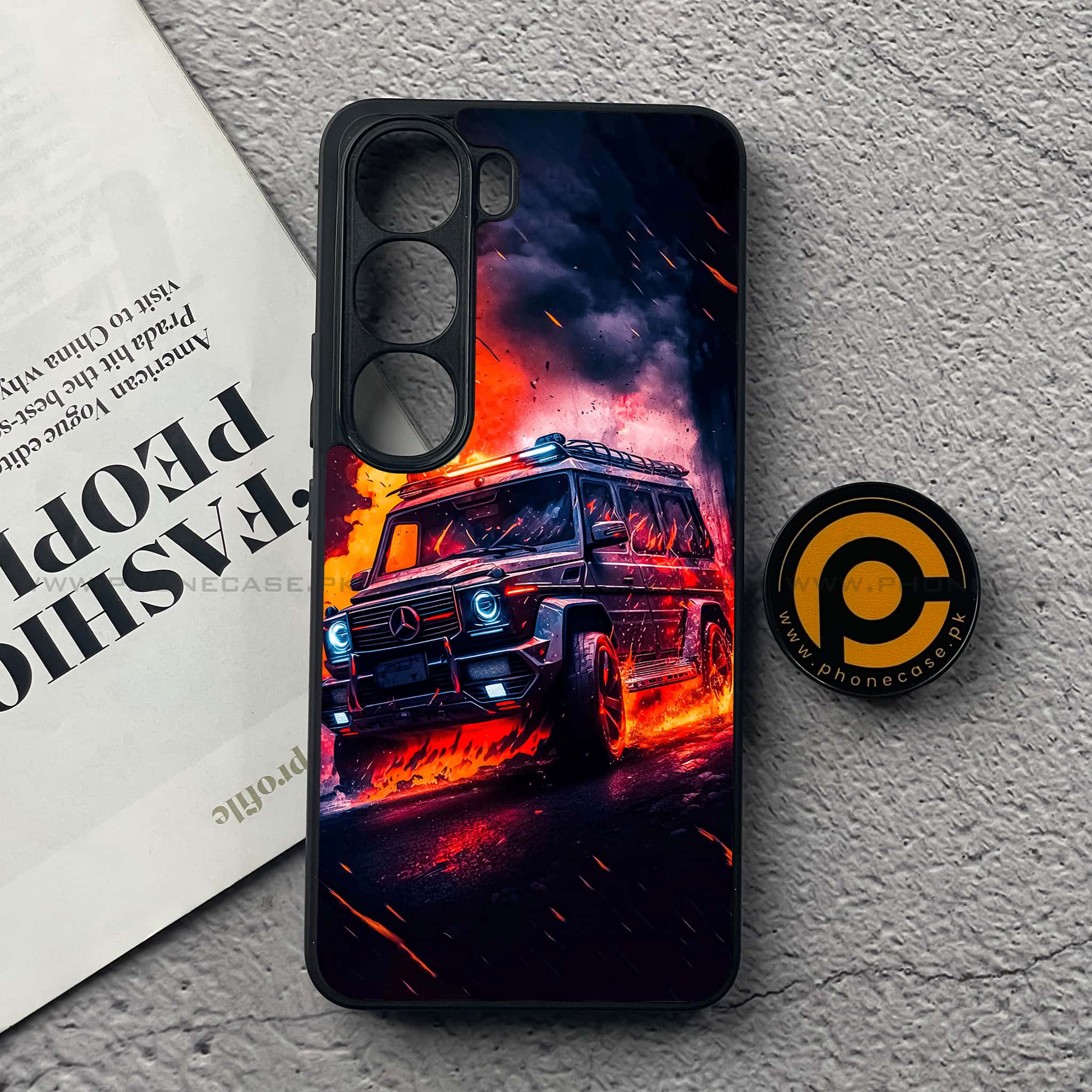 Vivo V40 Lite (IDN) - Racing Series - Premium Metal Printed soft Bumper Shock Proof Case