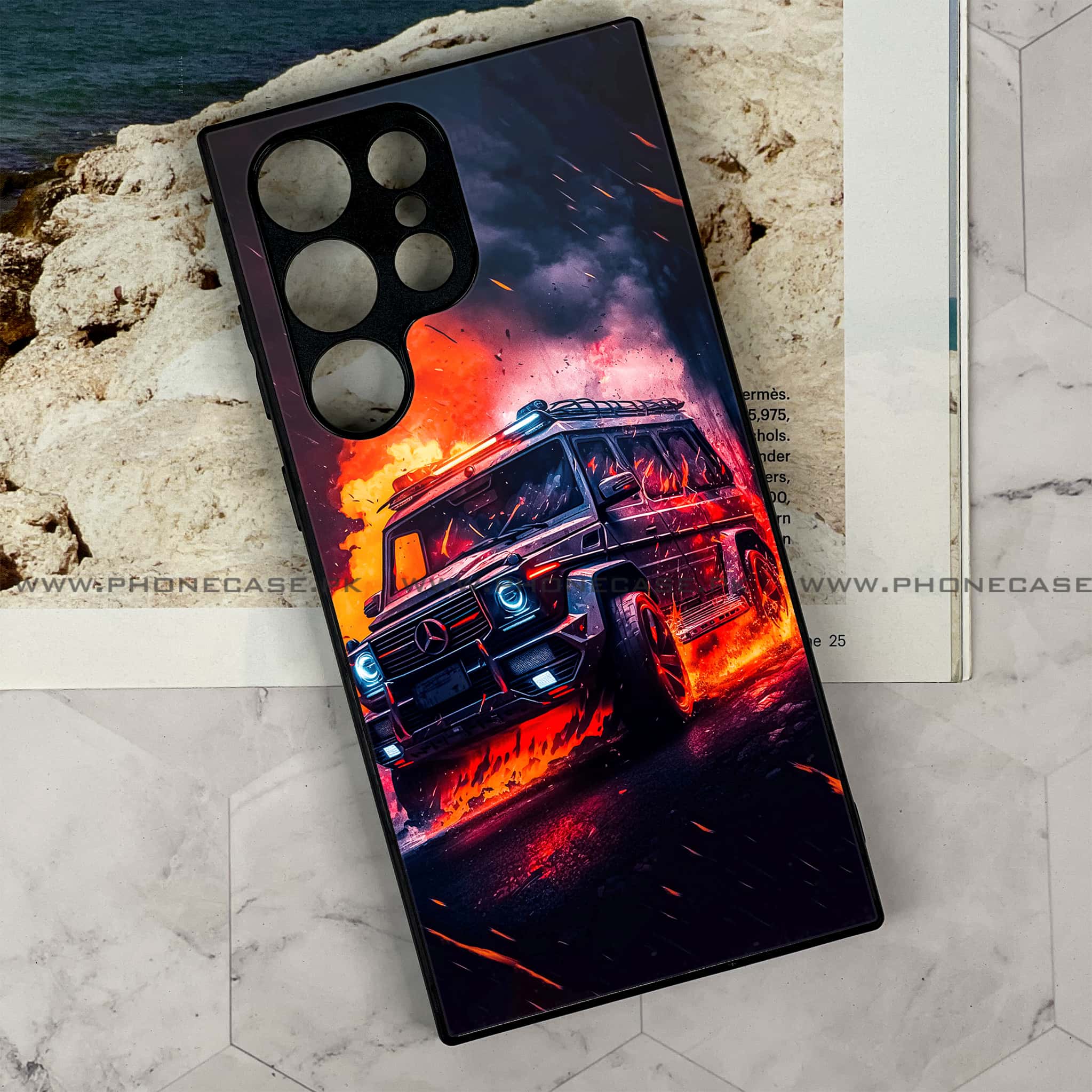 Samsung Galaxy S24 Ultra - Racing Series - Premium Metal Printed soft Bumper shock Proof Case