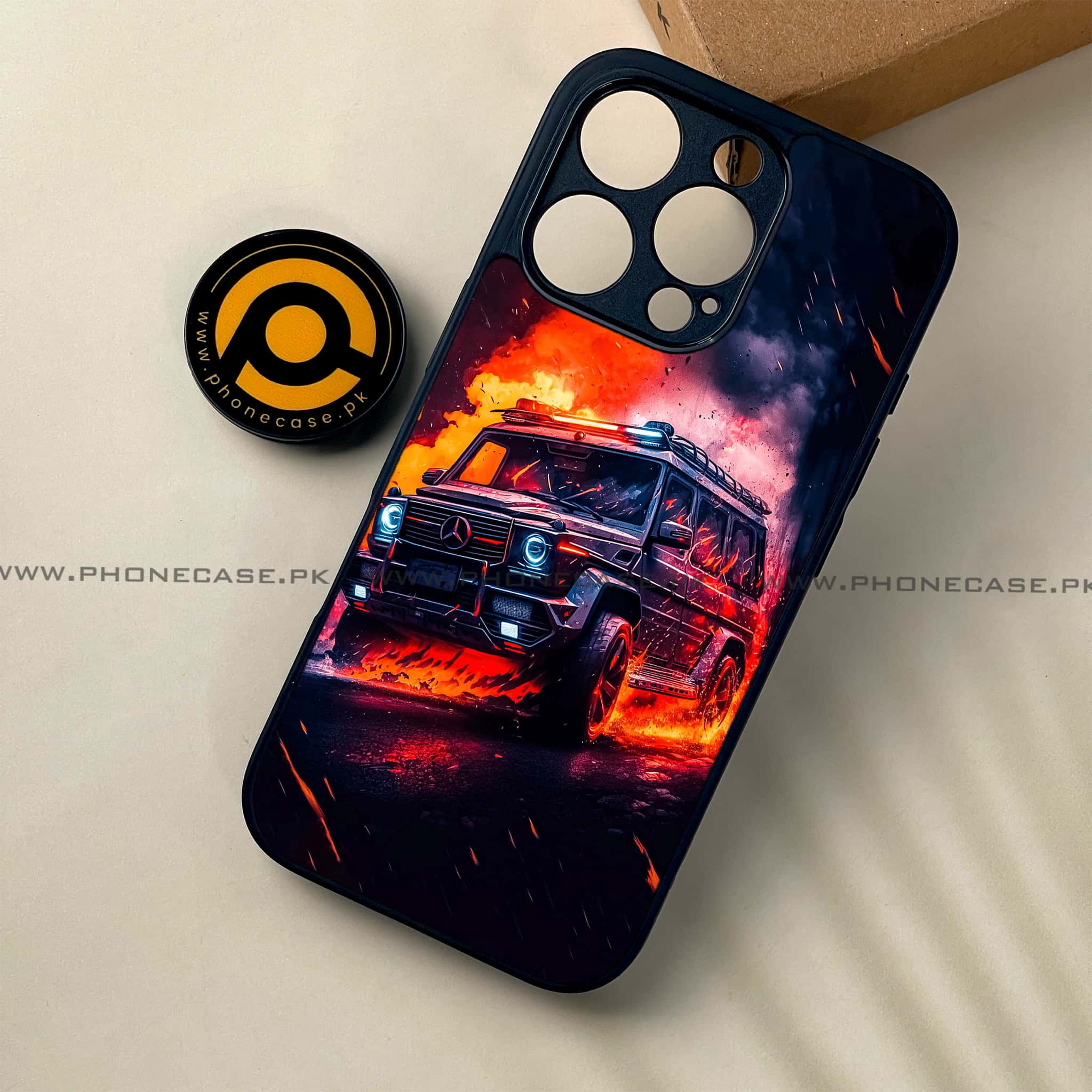 iPhone 16 Pro - Racing Series - Premium Printed Glass soft Bumper shock Proof Case