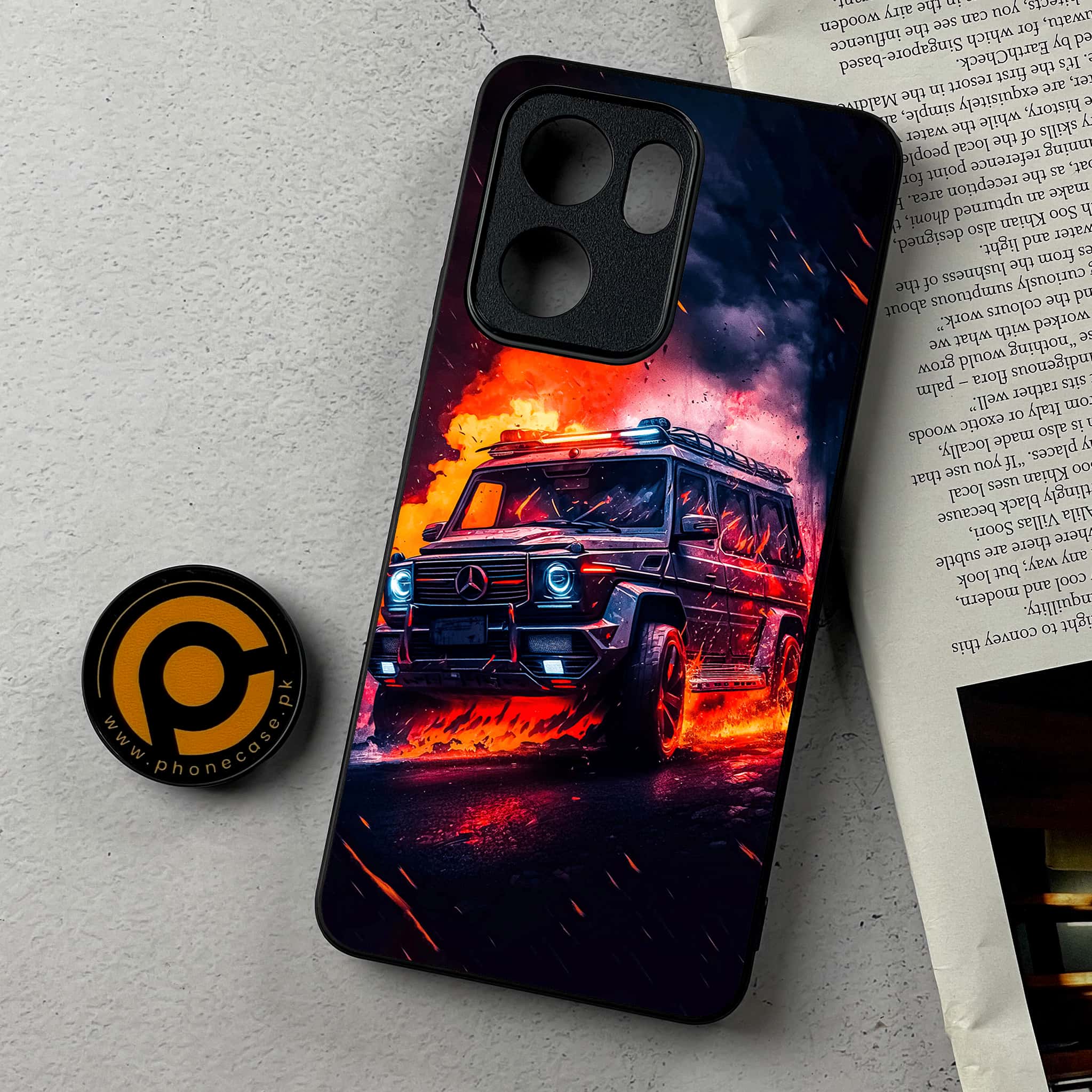 Oppo Reno 14F - Racing Series - Premium Metal Printed Soft Bumper Shockproof Case