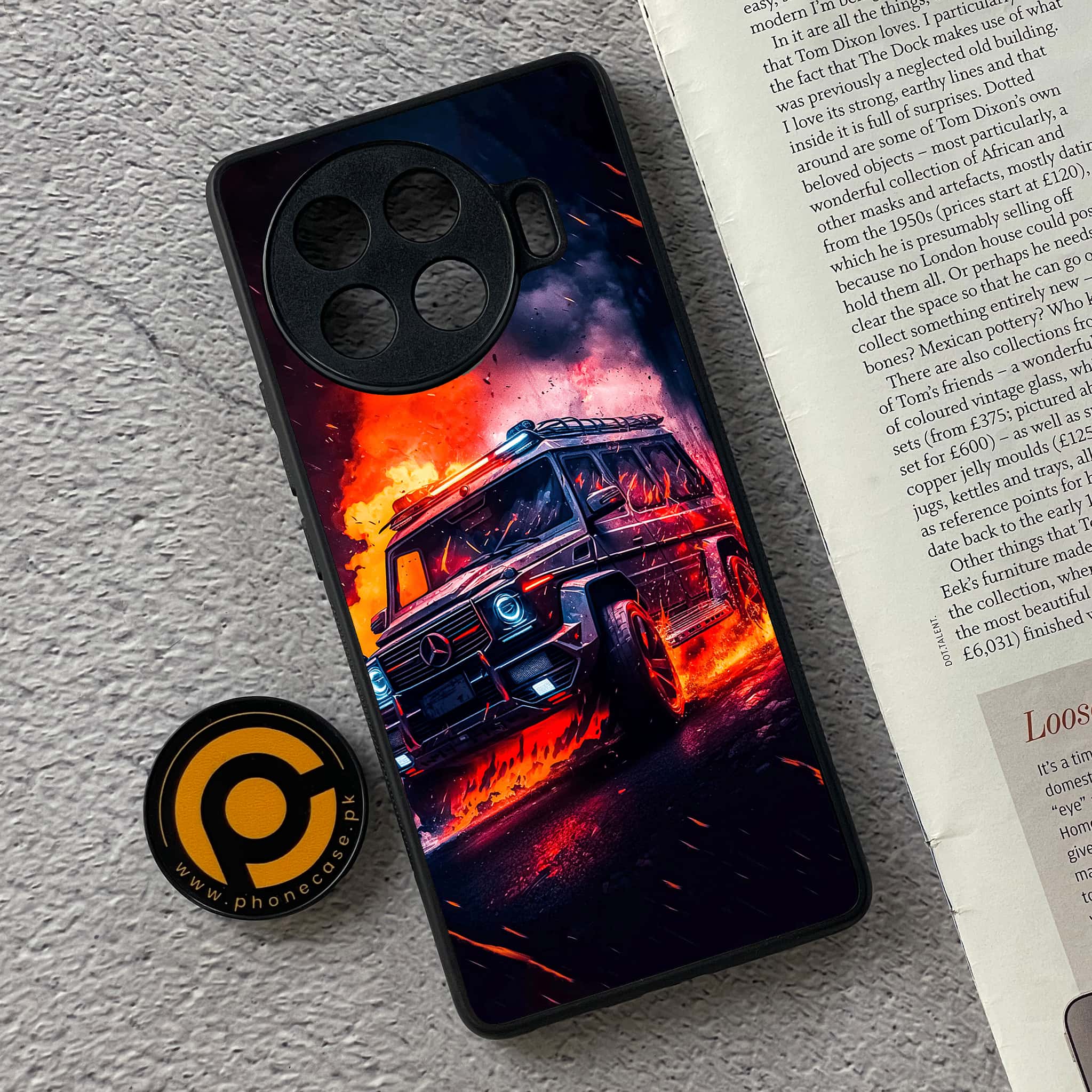 Tecno Spark 20 pro plus - Racing Series - Premium Printed Glass soft Bumper shock Proof Case