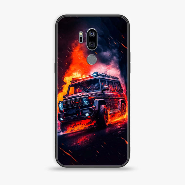 LG G7 ThinQ - Racing Design 2 - Premium Printed Glass soft Bumper shock Proof Case  CS-25532