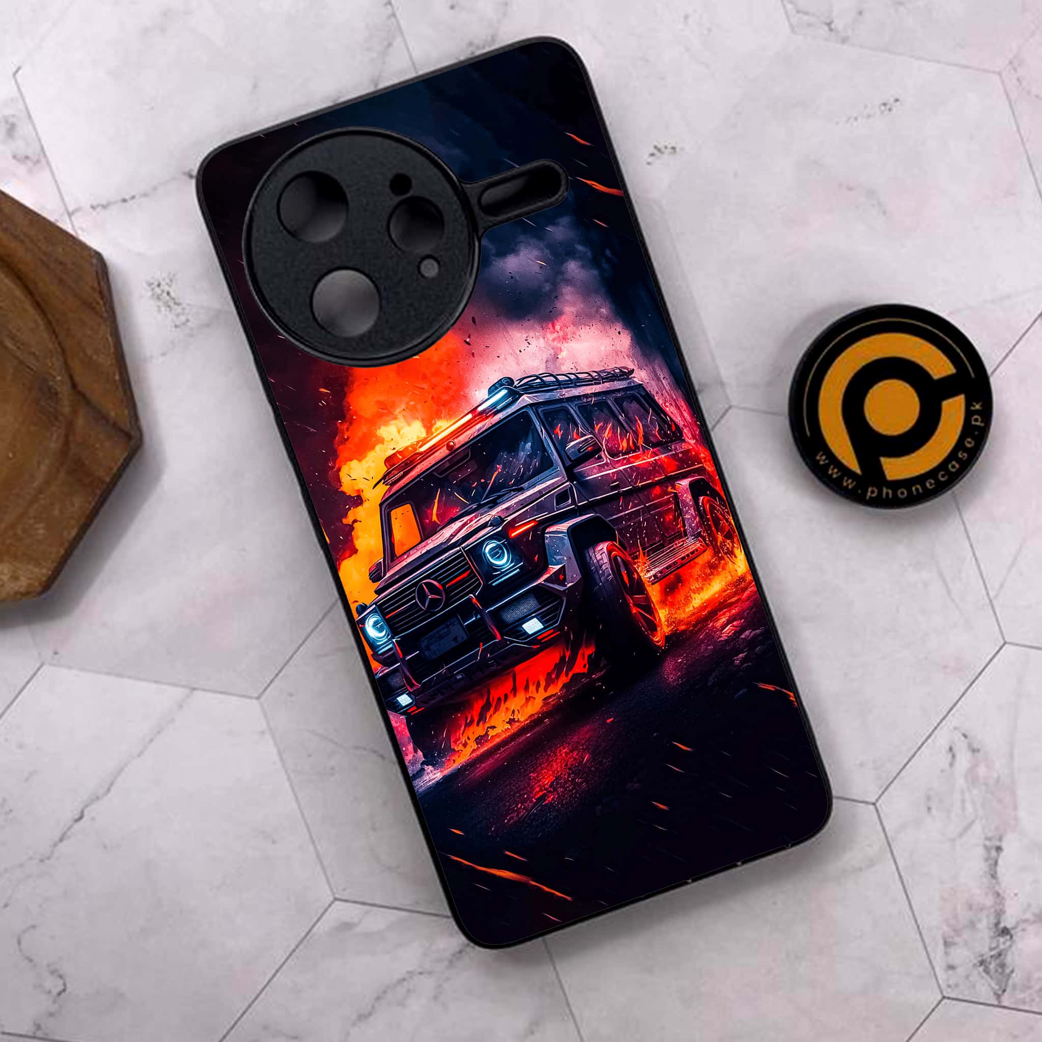 Xiaomi Poco F7 Pro 5G - Racing Series - Premium Metal Printed soft Bumper shock Proof Case