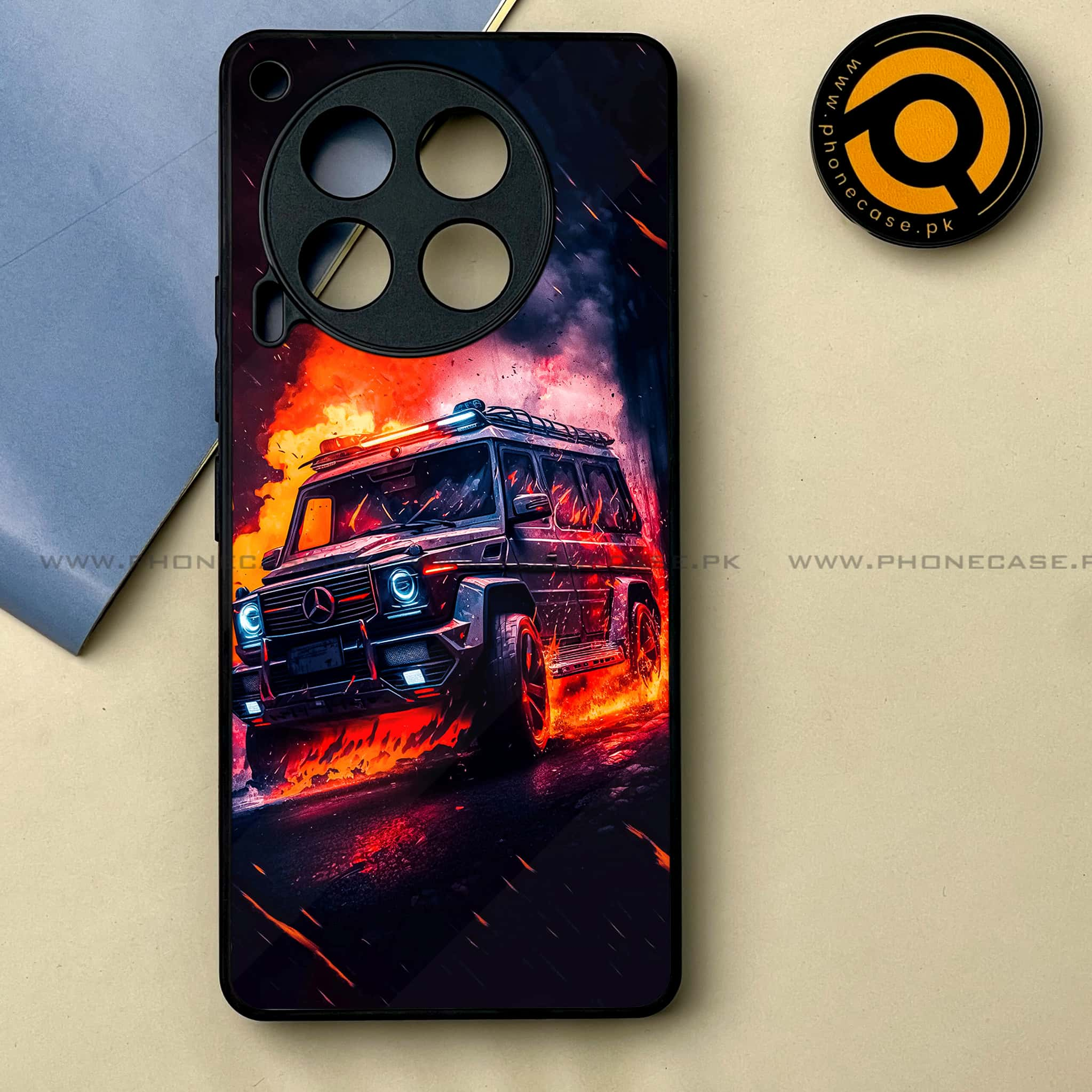 Tecno Camon 30 - Racing Series -  Premium Printed Metal soft Bumper shock Proof Case