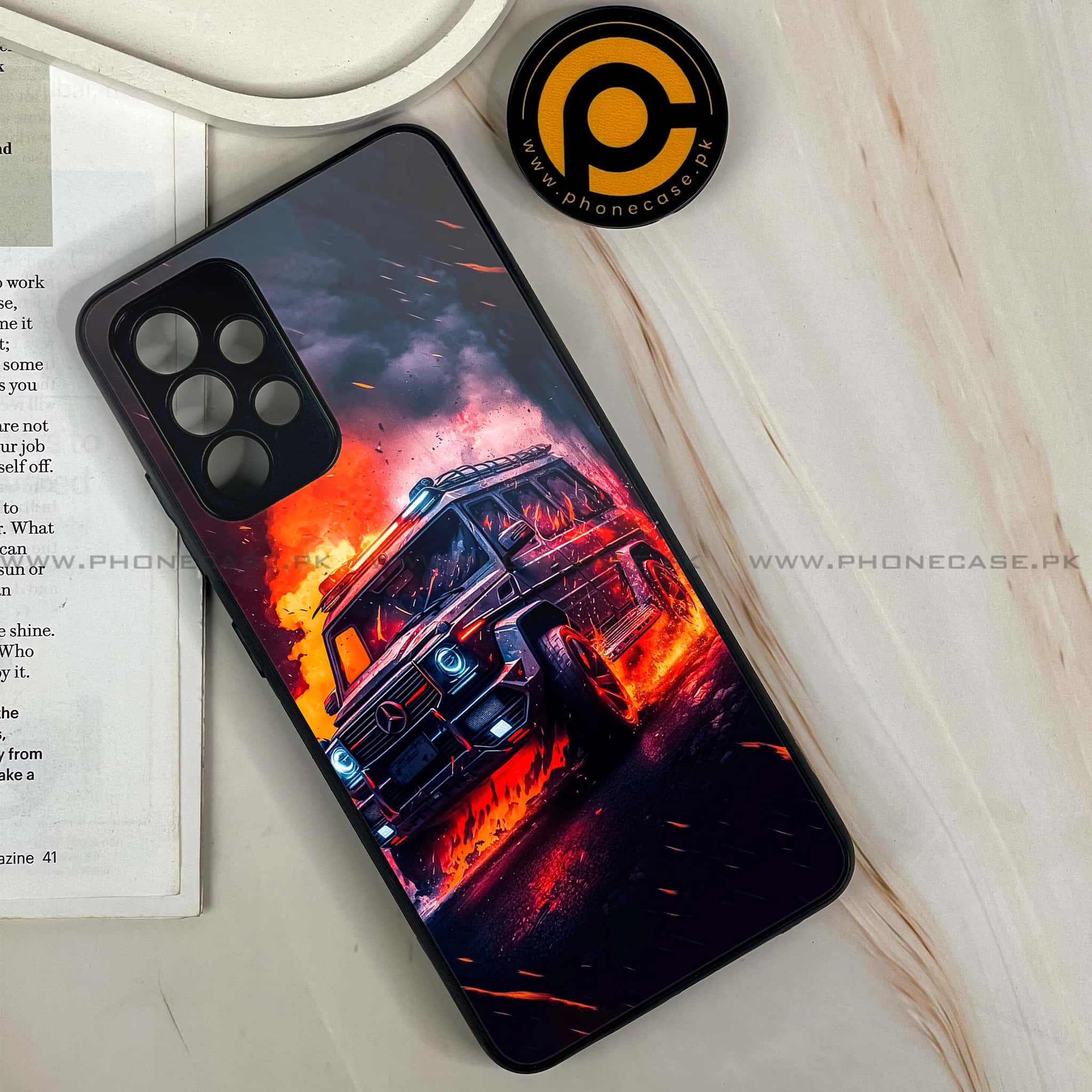Samsung Galaxy A13 - Racing Series - Premium Printed Glass soft Bumper shock Proof Case