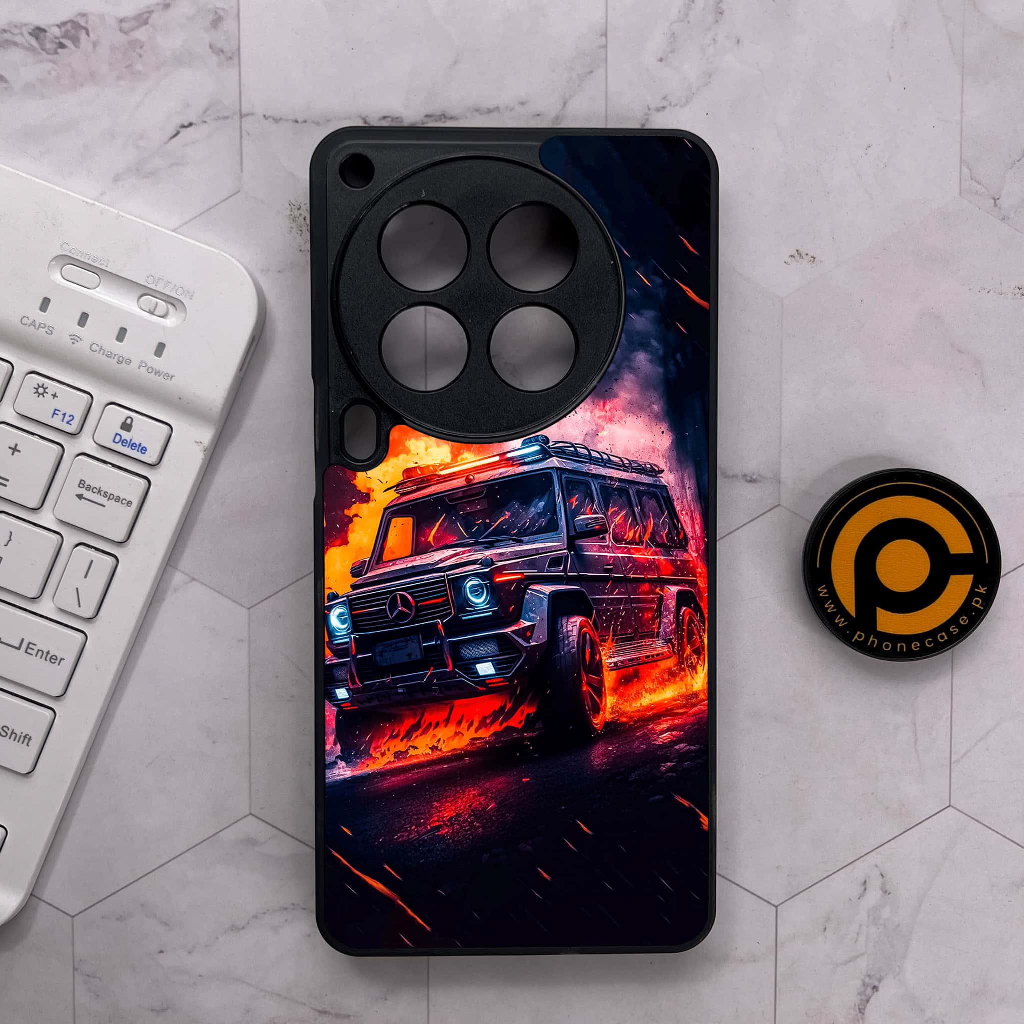 Tecno Camon 30 Premier - Racing Series - Premium Metal Printed soft Bumper shock Proof Case