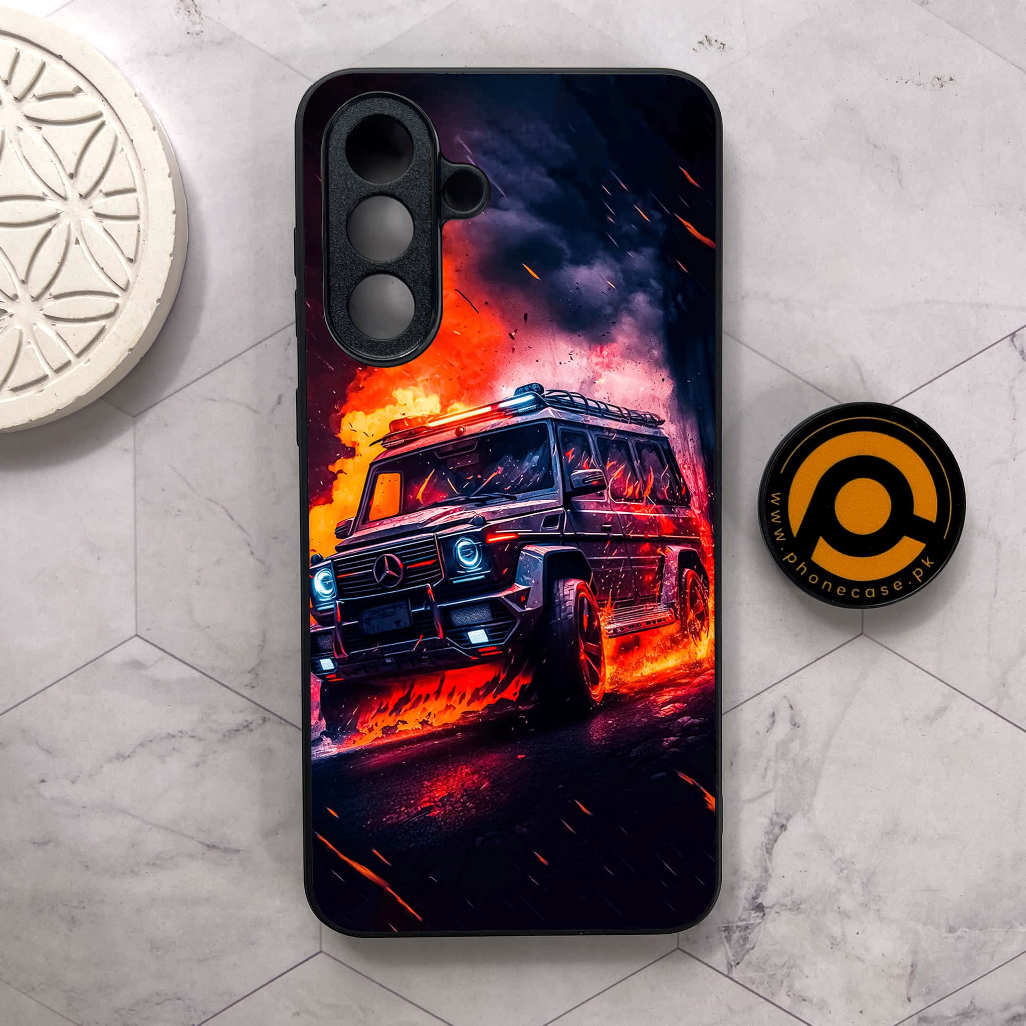 Samsung Galaxy A26 5G - Racing Series - Premium Metal Printed soft Bumper shock Proof Case