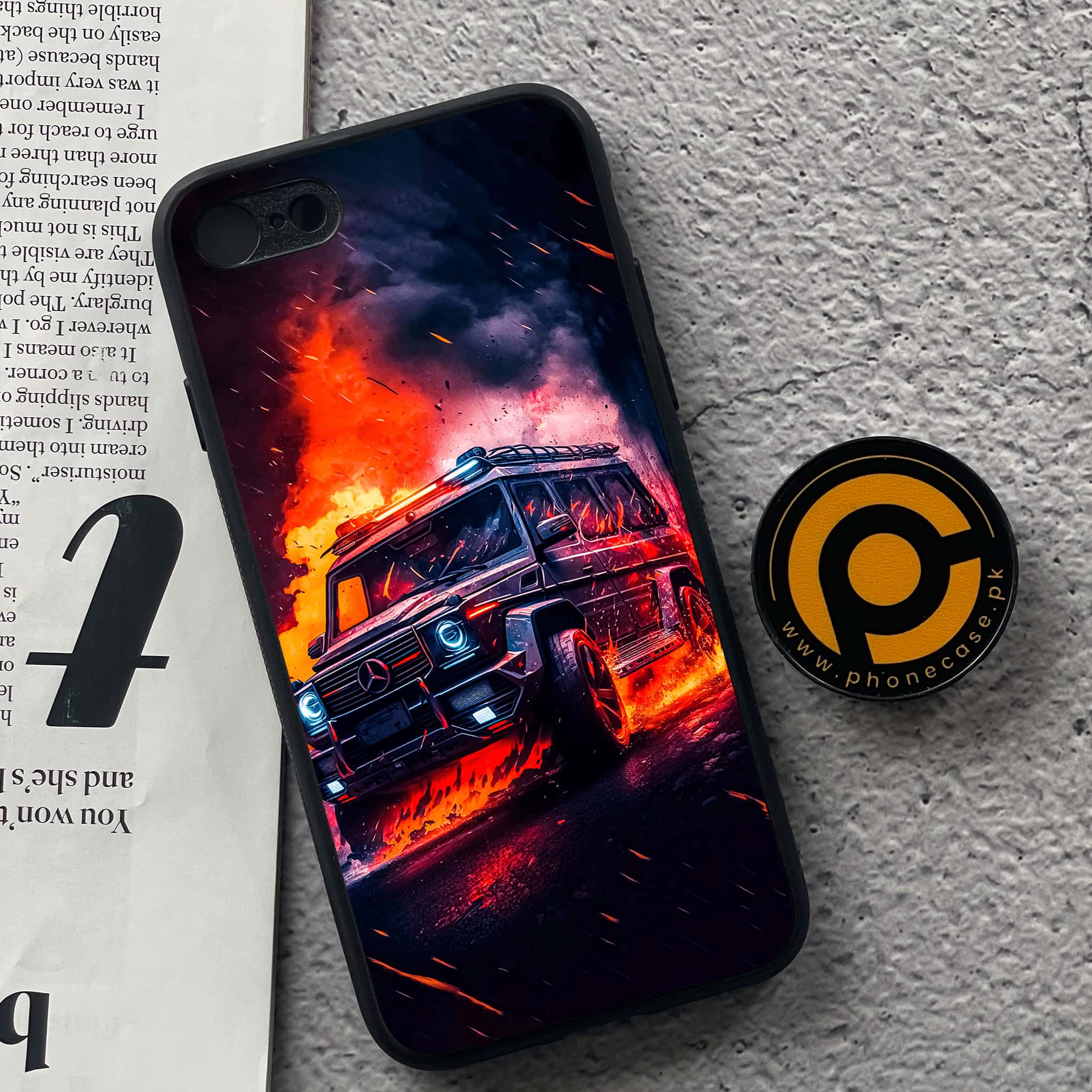 iPhone 7 / 8 - Racing Series - Premium Printed Glass soft Bumper shock Proof Case