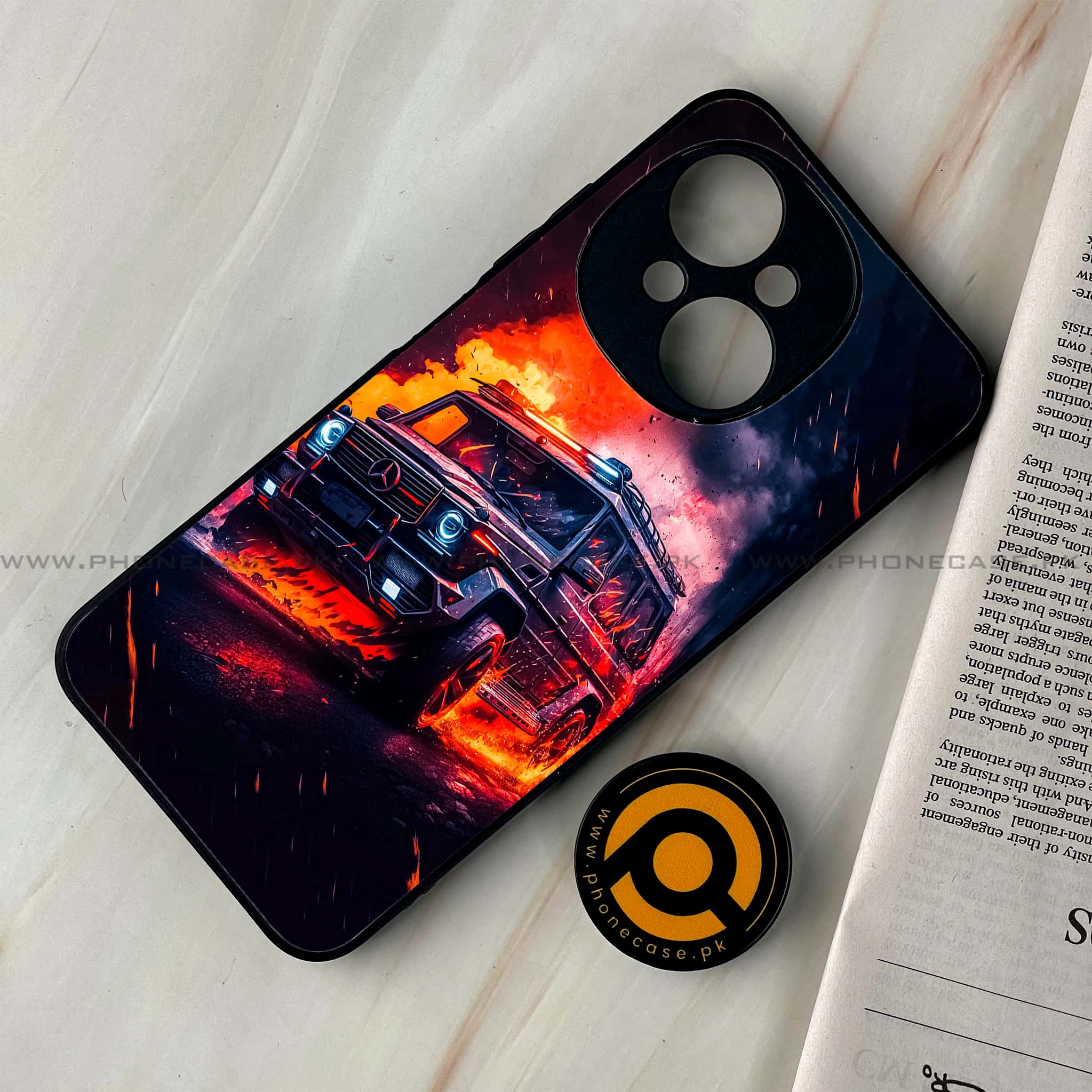 Tecno Spark Go 1 - Racing Series - Premium Printed Glass soft Bumper shock Proof Case