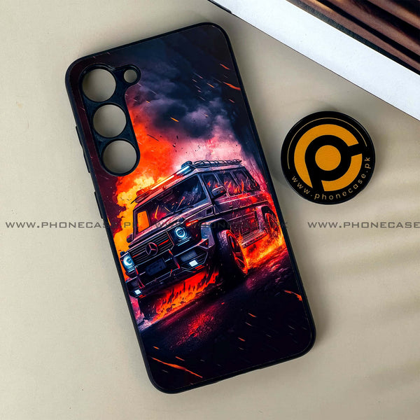 Samsung Galaxy S23 - Racing Design 2  - Premium Metal Printed soft Bumper shock Proof Case CS-38460