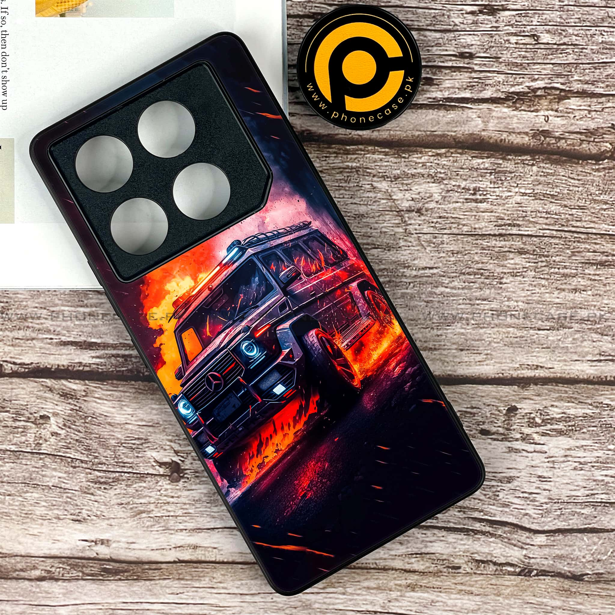 Infinix GT 20 Pro - Racing Series - Premium Printed Glass soft Bumper shock Proof Case