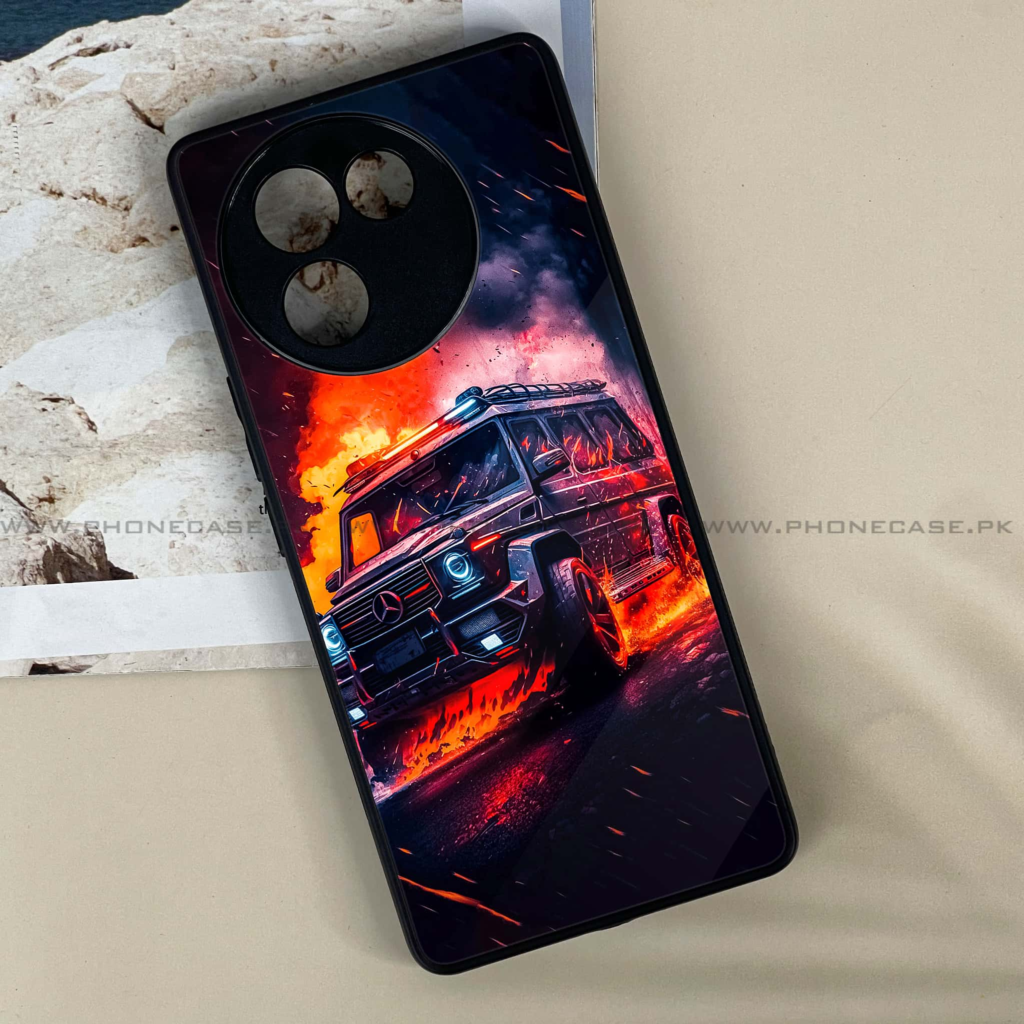 Vivo V30E - Racing Series - Premium Printed Metal soft Bumper shock Proof Case