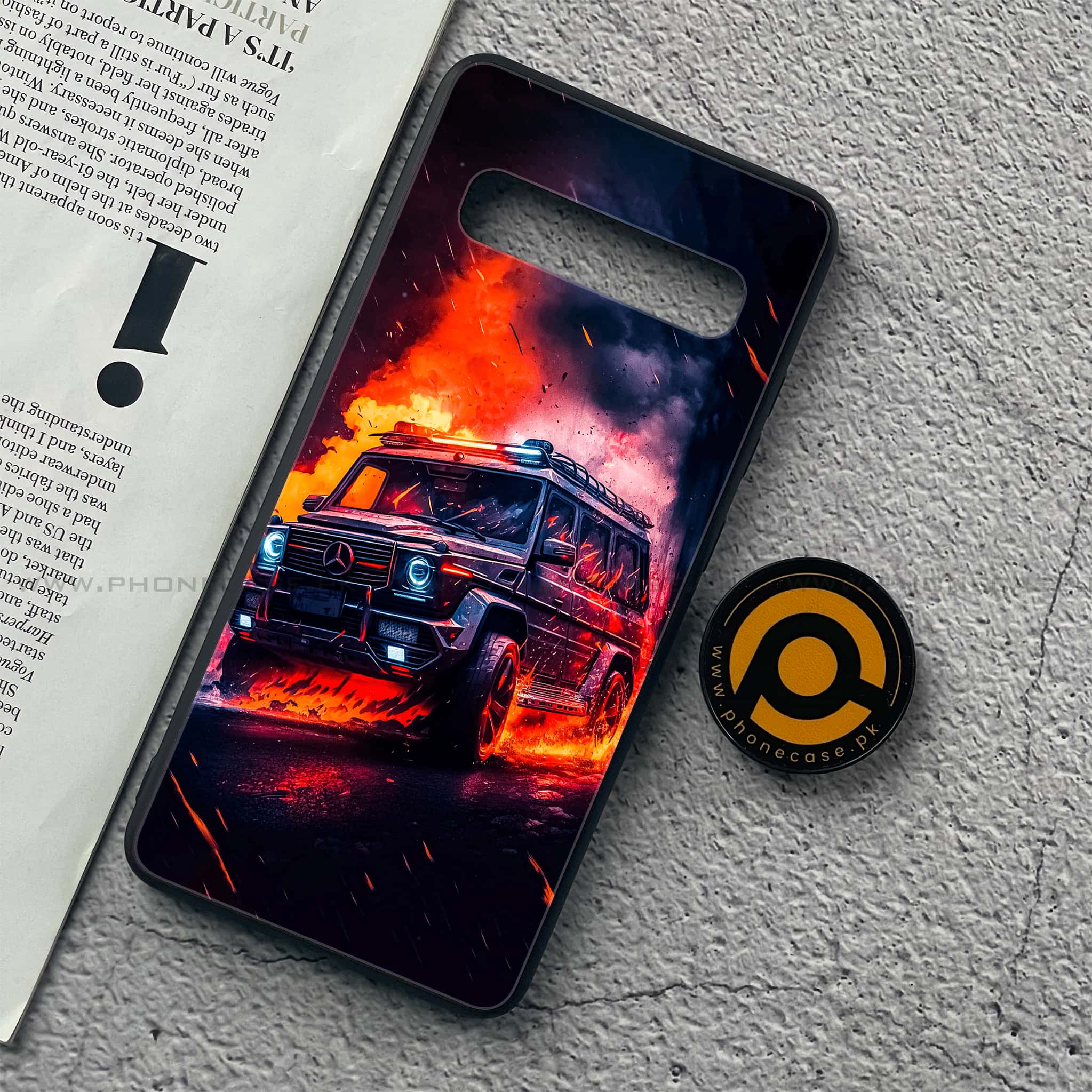 Samsung Galaxy S10 5G - Racing Series - Premium Printed Glass soft Bumper shock Proof Case