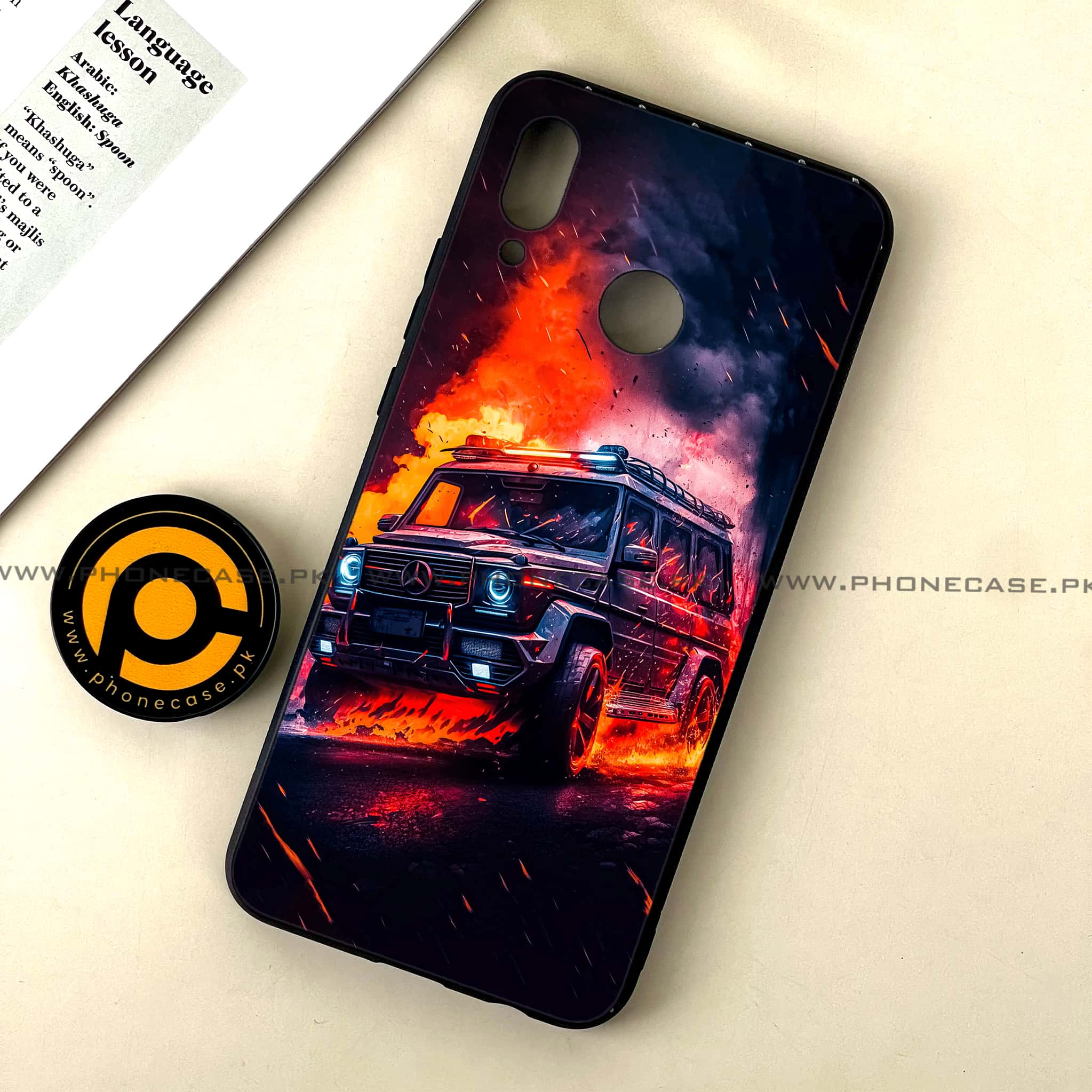 Huawei Nova 3 - Racing Series - Premium Printed Glass soft Bumper shock Proof Case