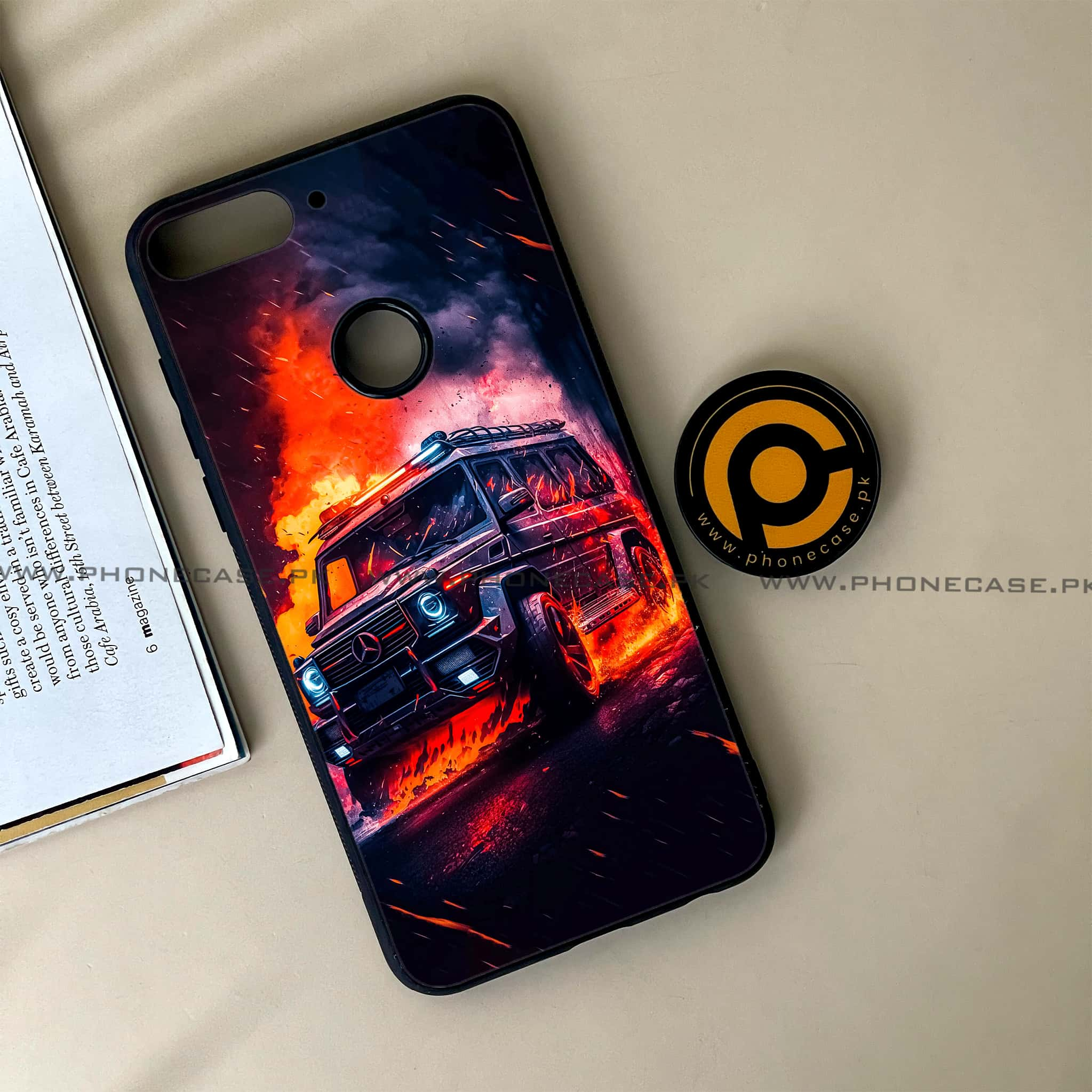 Huawei Y7 Prime (2018) - Racing Series - Premium Printed Glass soft Bumper shock Proof Case