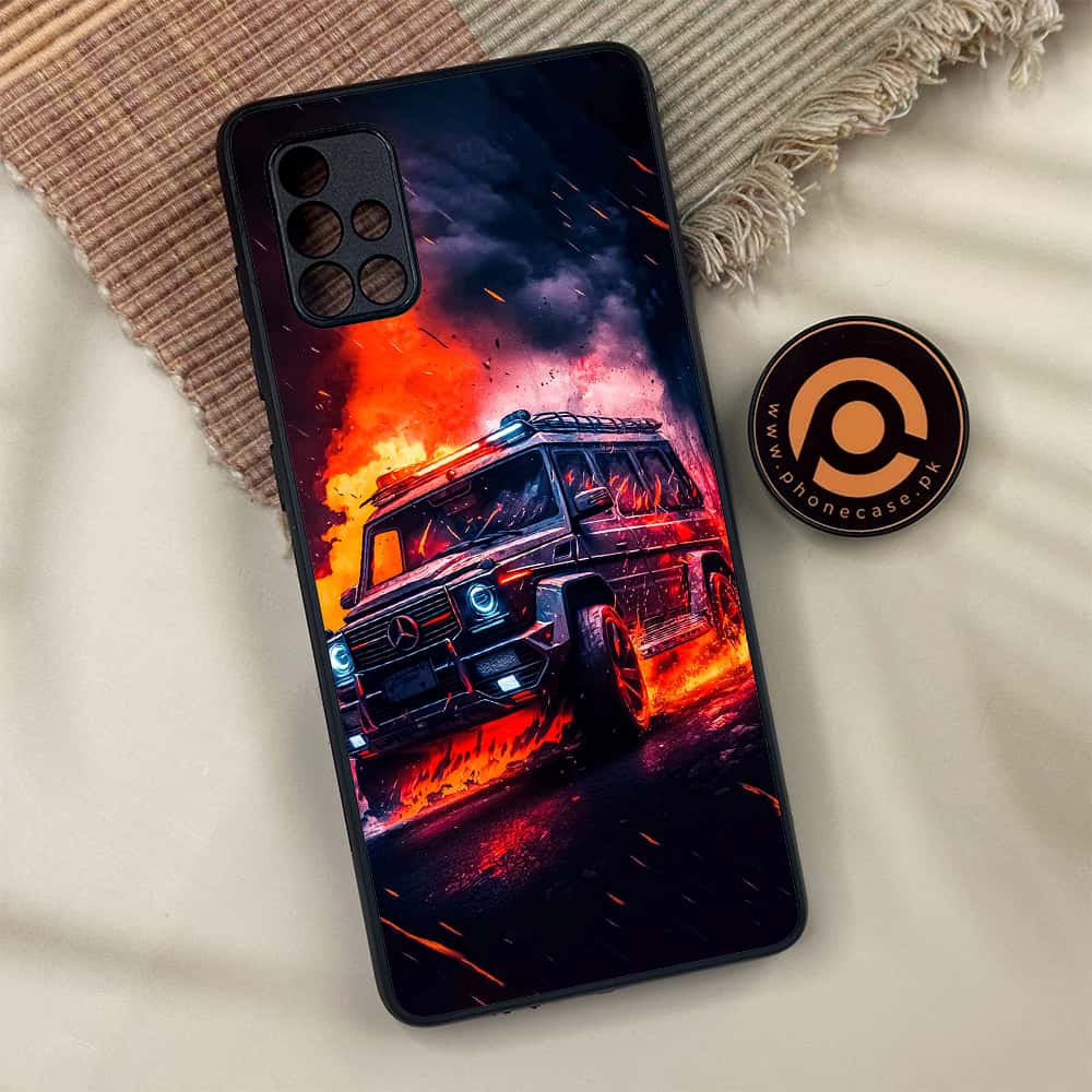 Samsung Galaxy A71 - Racing Series - Premium Metal Printed soft Bumper shock Proof Case