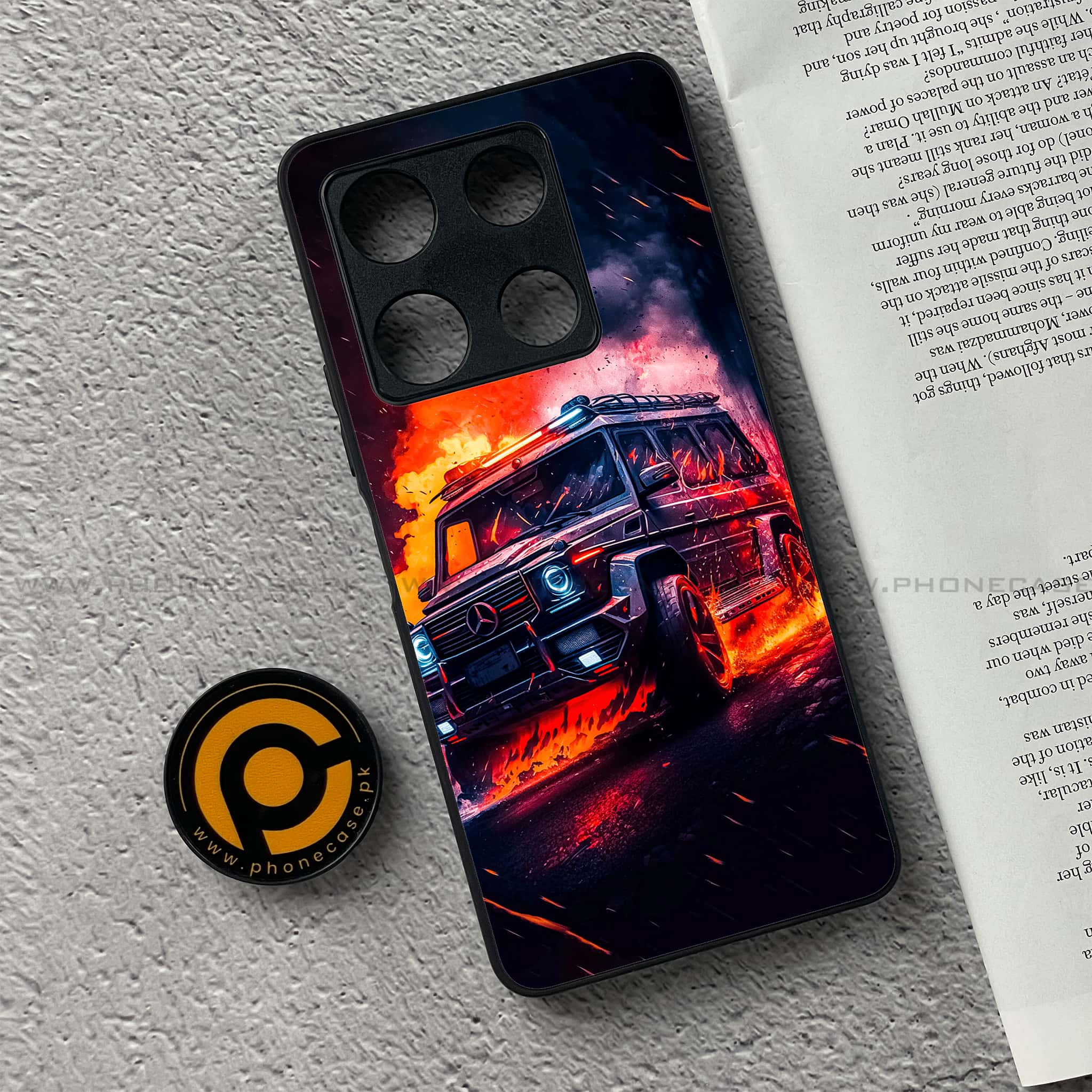 Infinix Note 30 Pro - Racing Series - Premium Metal Printed soft Bumper shock Proof Case