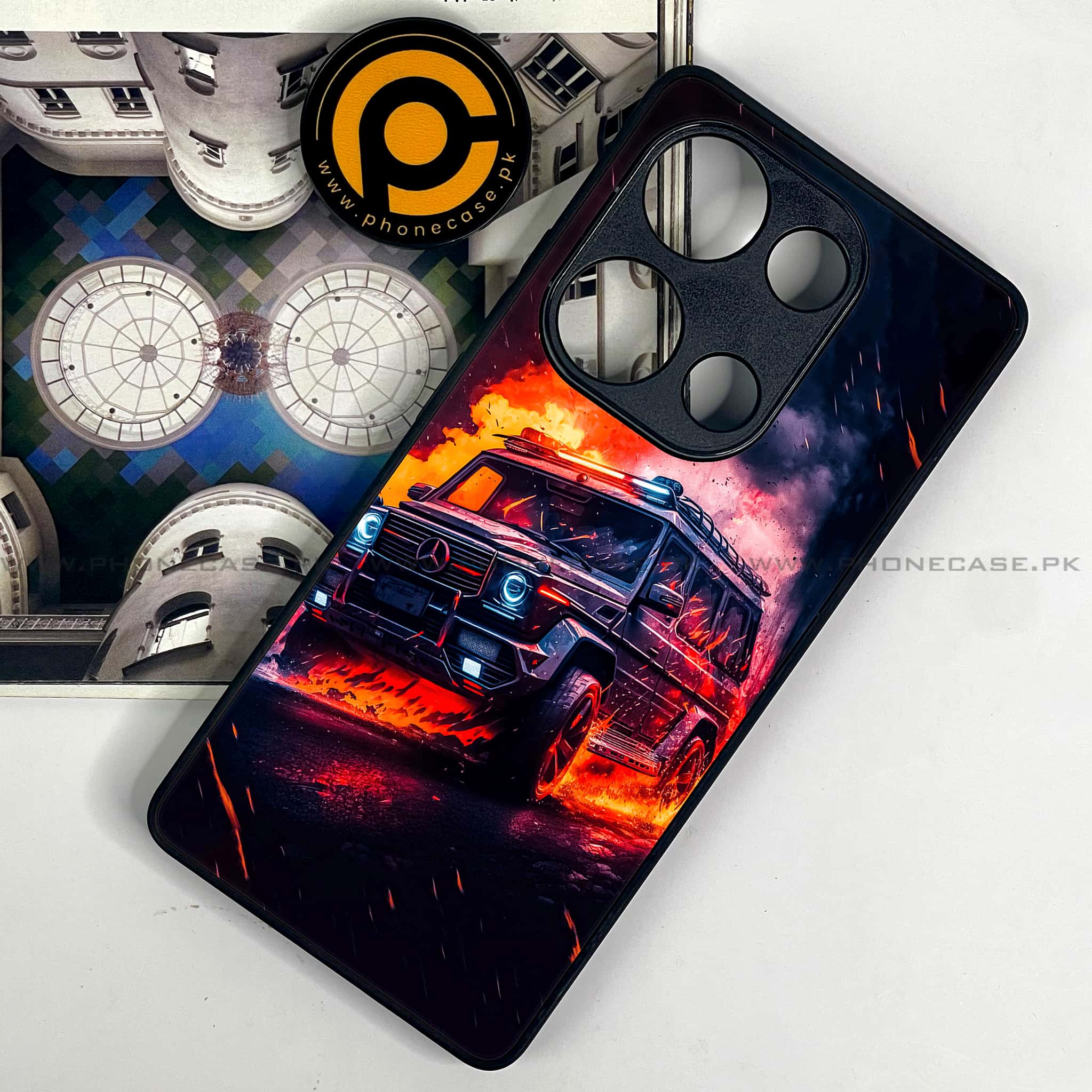 Redmi Note 13 Pro 4G - Racing Series - Premium Metal Printed soft Bumper shock Proof Case