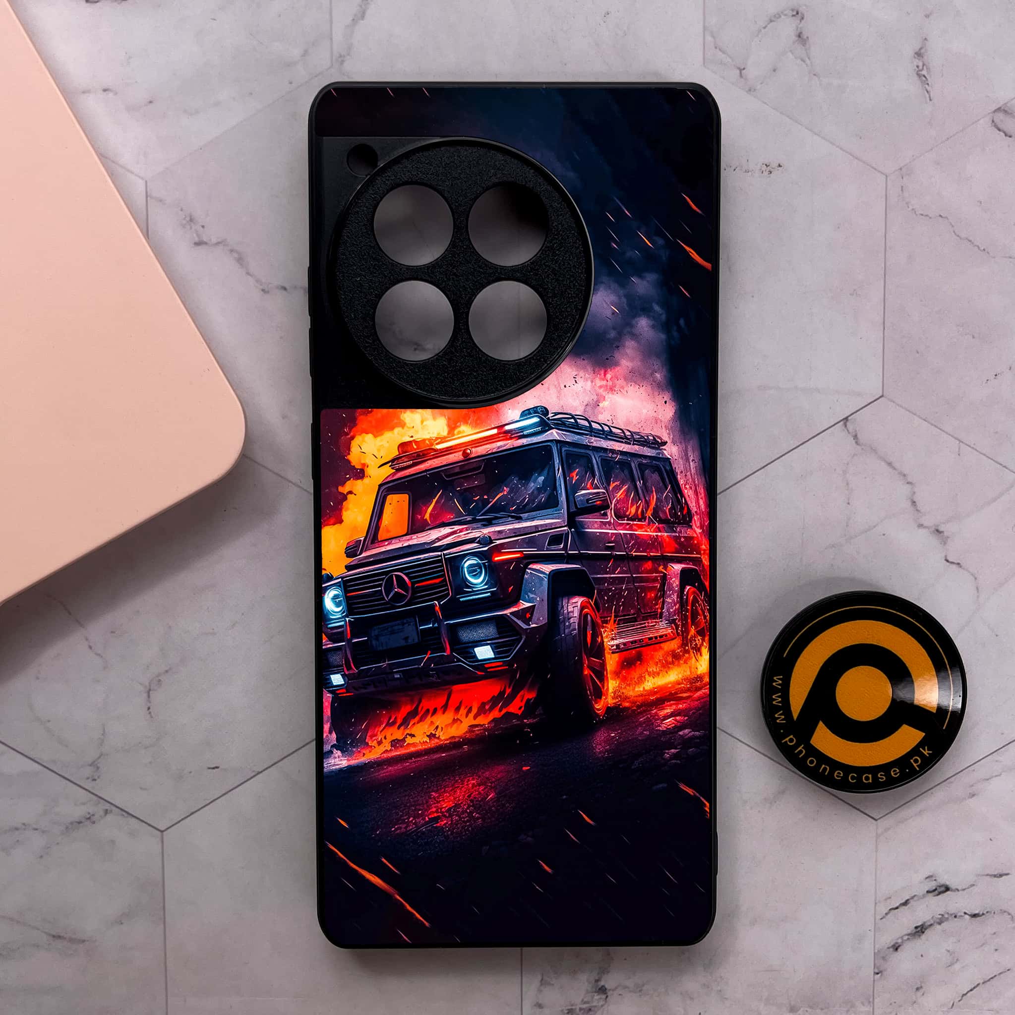 OnePlus 12R - Racing Series - Premium Metal Printed soft Bumper shock Proof Case