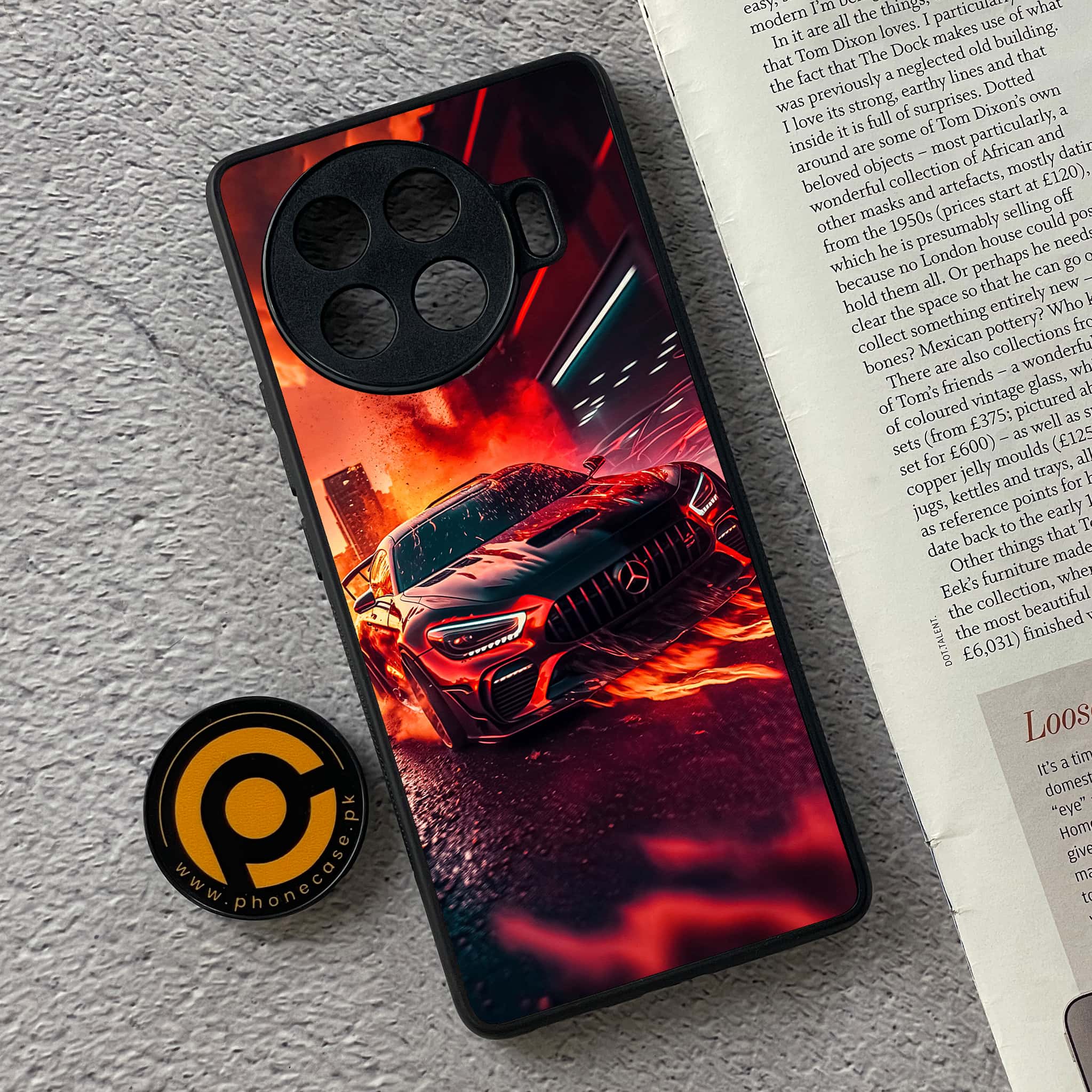 Tecno Spark 20 pro plus - Racing Series - Premium Printed Glass soft Bumper shock Proof Case