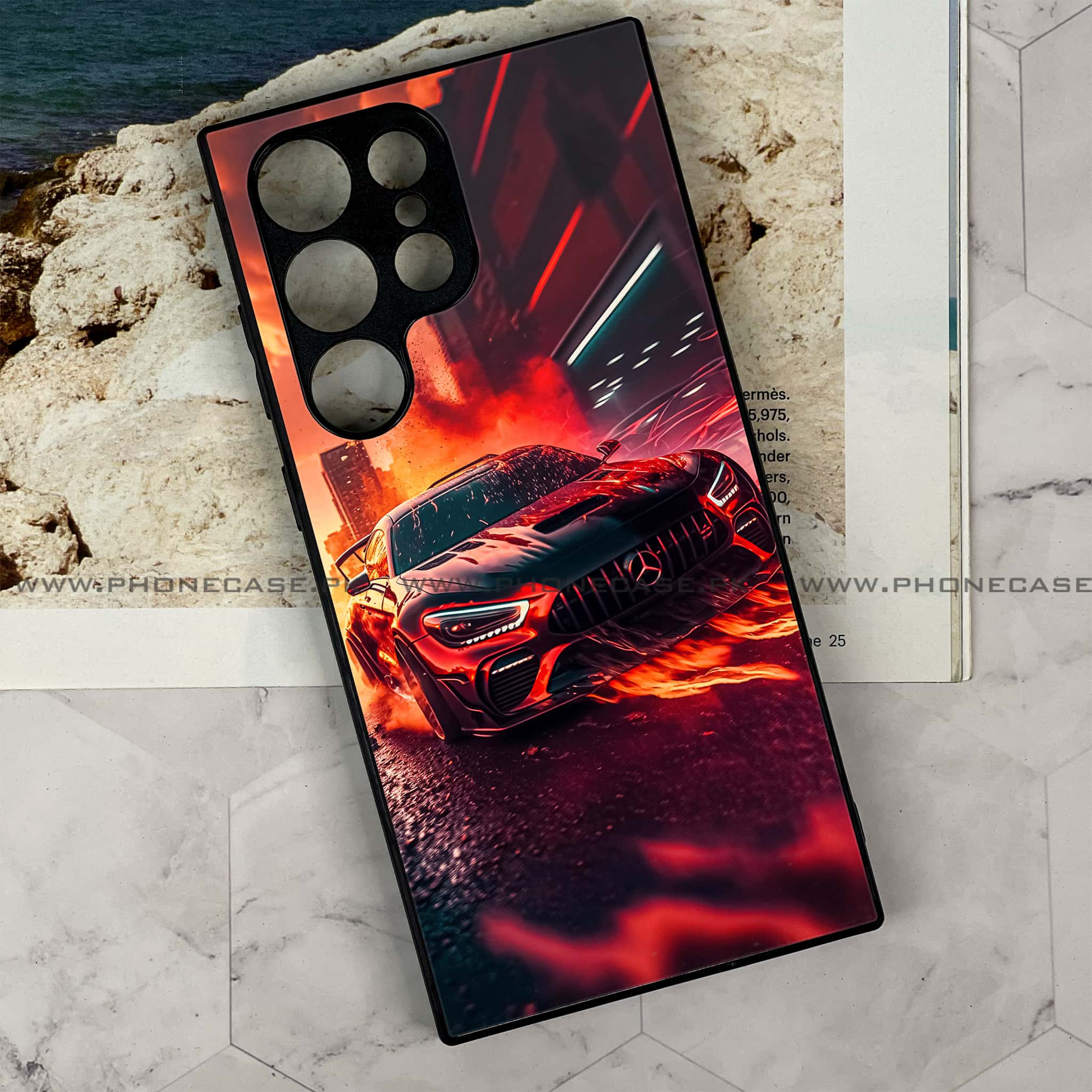 Samsung Galaxy S24 Ultra - Racing Series - Premium Metal Printed soft Bumper shock Proof Case