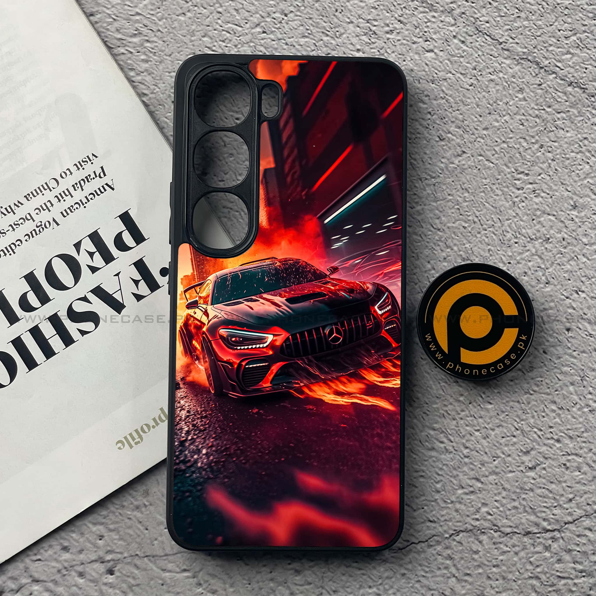 Vivo V40 Lite (IDN) - Racing Series - Premium Metal Printed soft Bumper Shock Proof Case