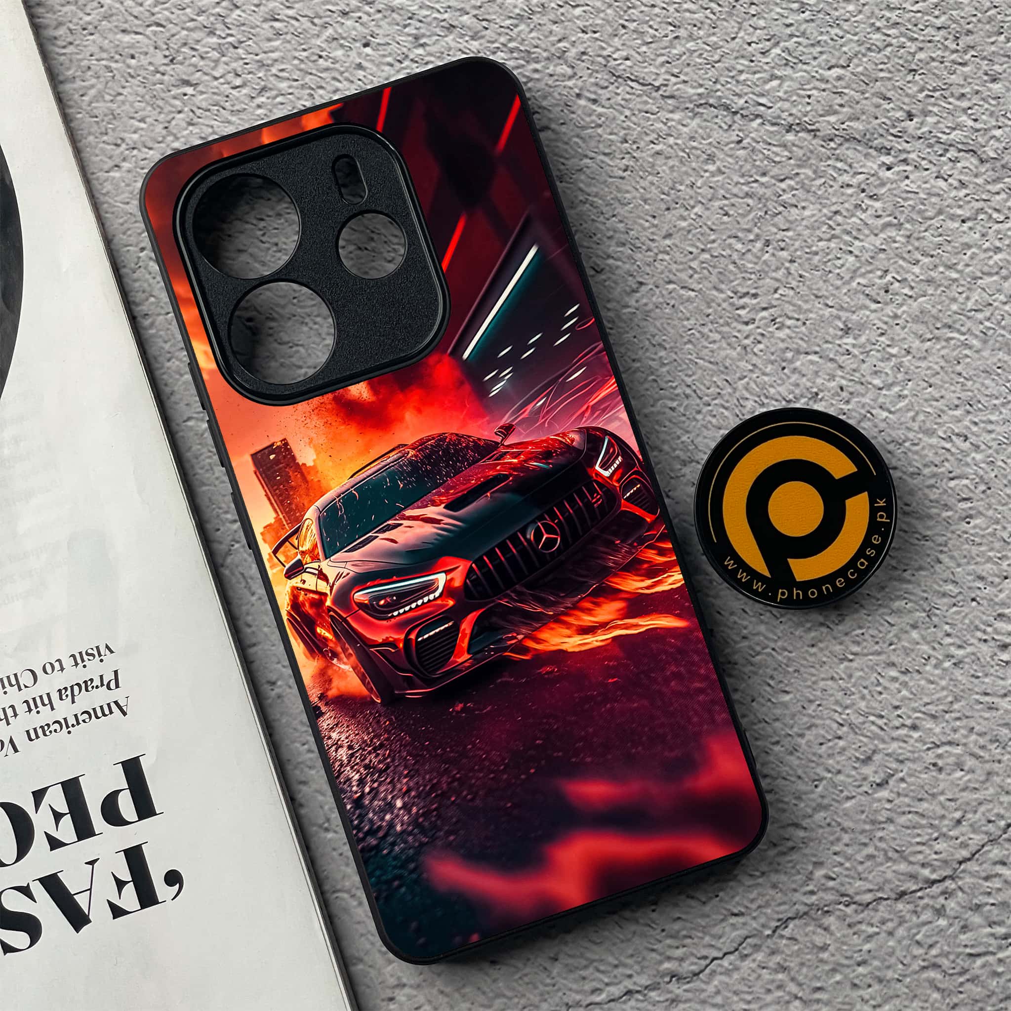 Xiaomi Redmi Note 14 - Racing Series - Premium Printed Glass soft Bumper shock Proof Case