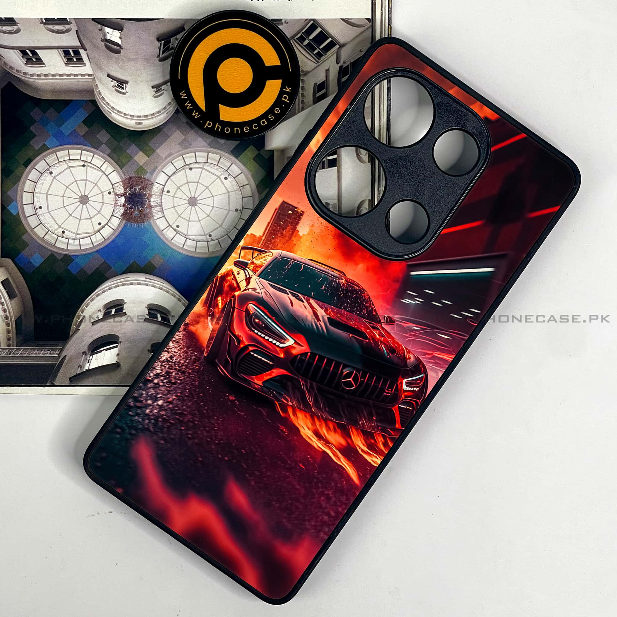Redmi Note 13 Pro 4G - Racing Series - Premium Metal Printed soft Bumper shock Proof Case