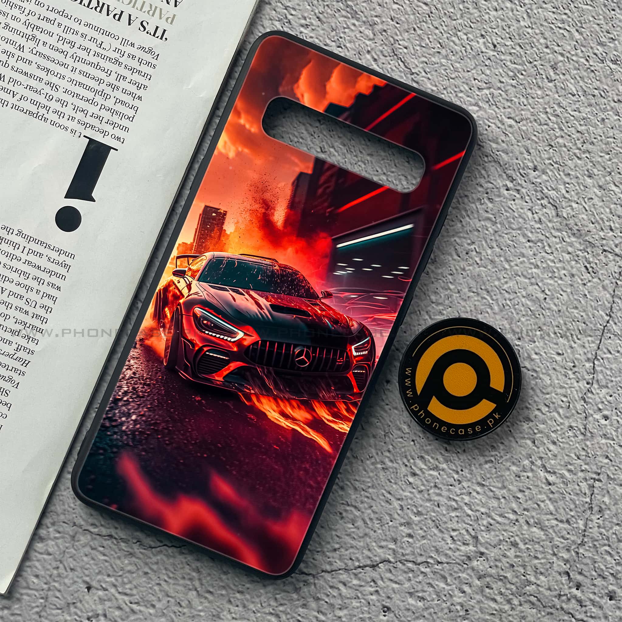 Samsung Galaxy S10 5G - Racing Series - Premium Printed Glass soft Bumper shock Proof Case