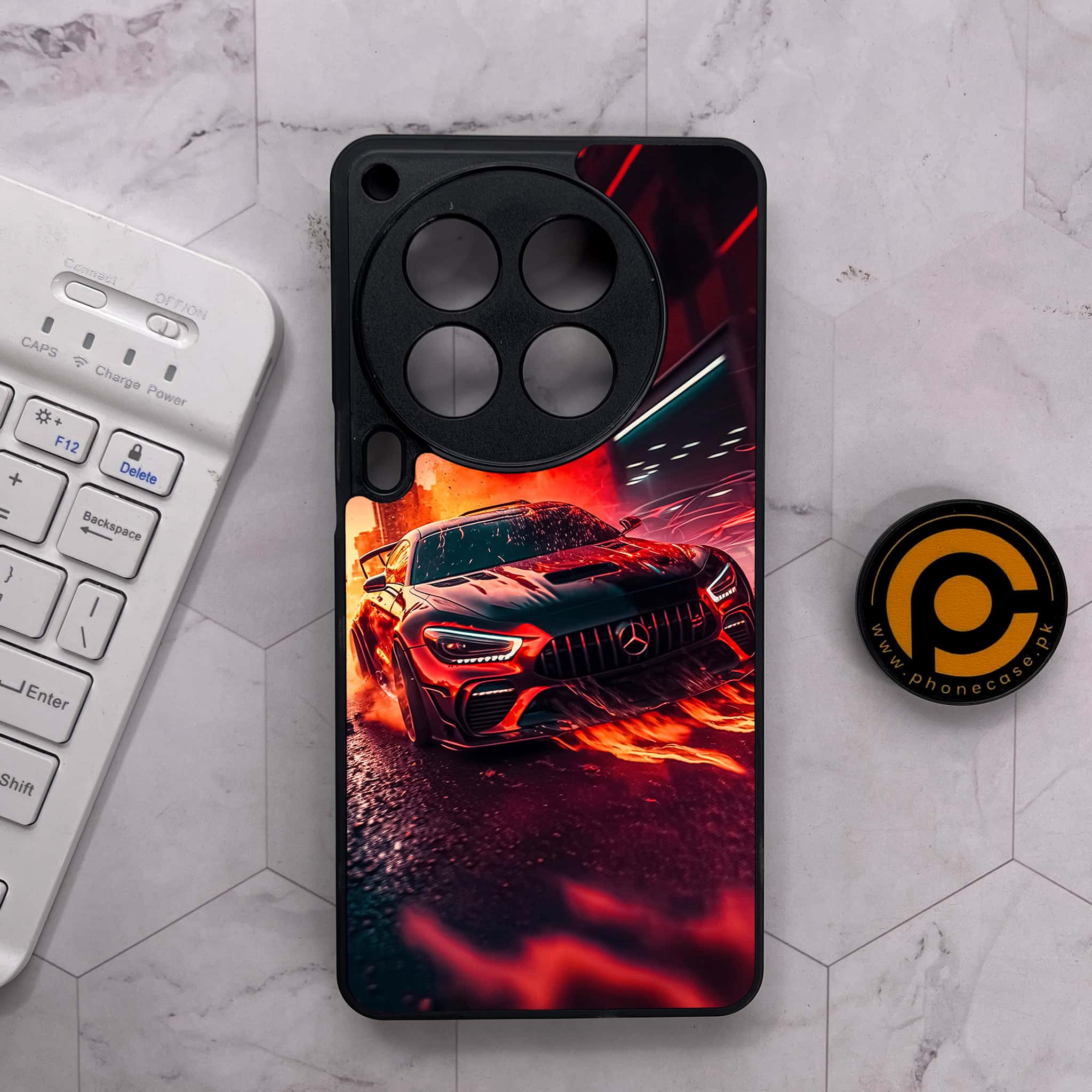 Tecno Camon 30 Premier - Racing Series - Premium Metal Printed soft Bumper shock Proof Case