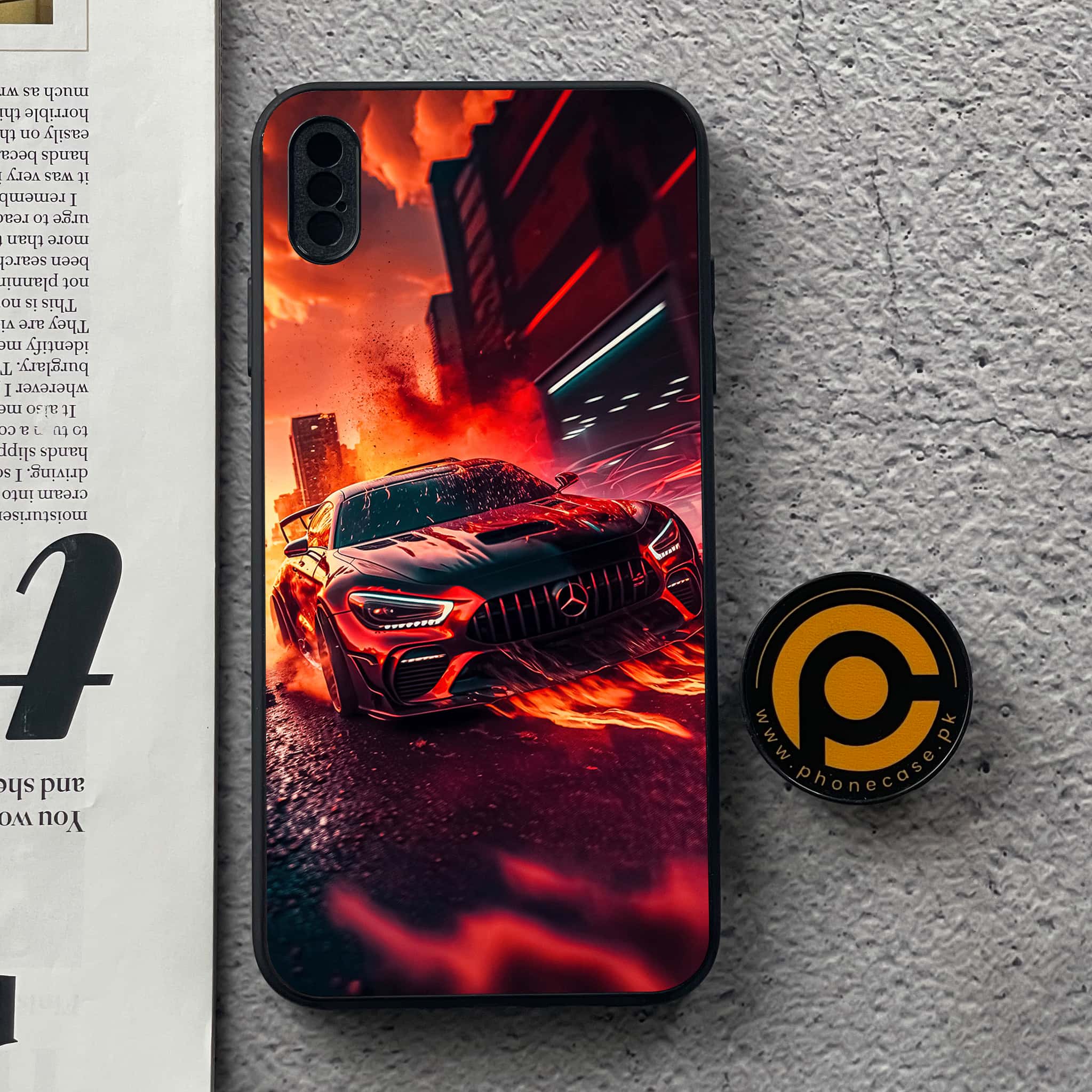 iPhone XS Max - Racing Series - Premium Metal Printed soft Bumper shock Proof Case