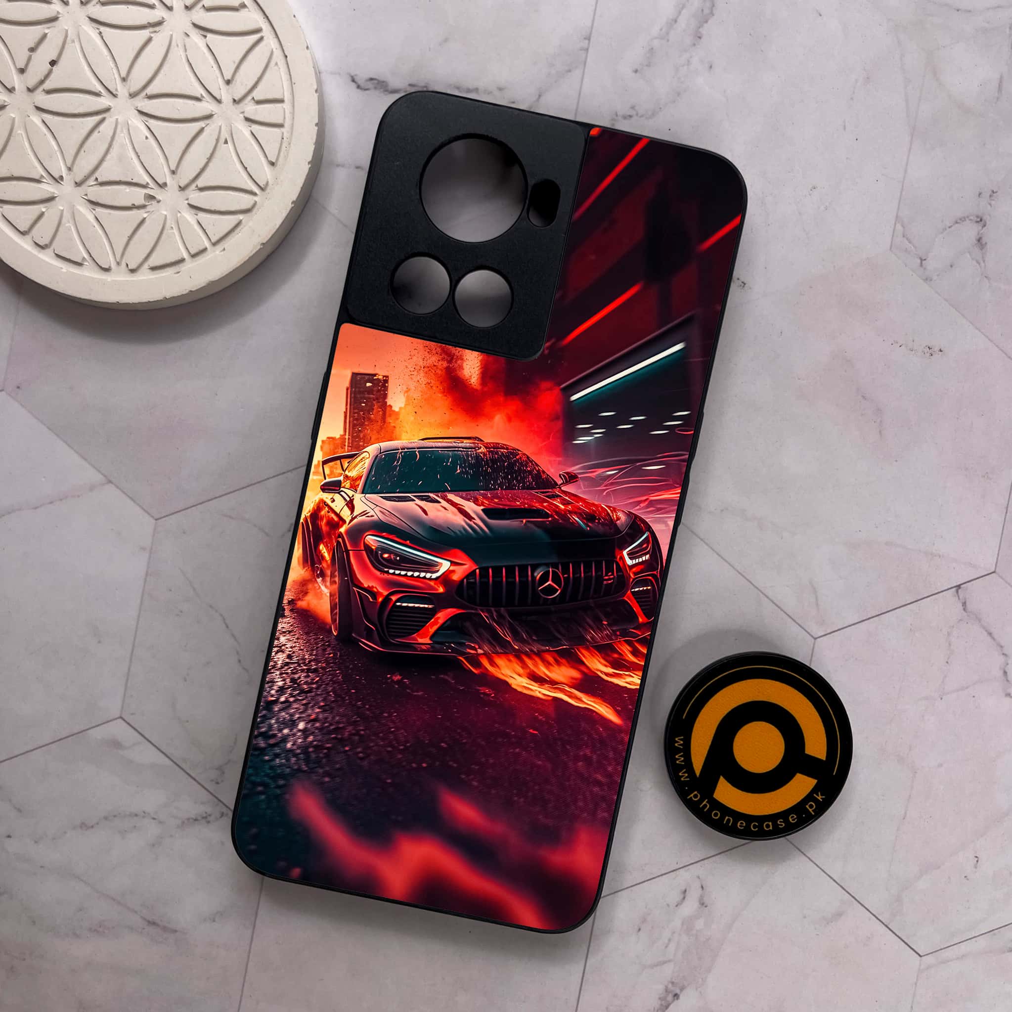 OnePlus 10R -  Racing Series - Premium Metal Printed soft Bumper shock Proof Case