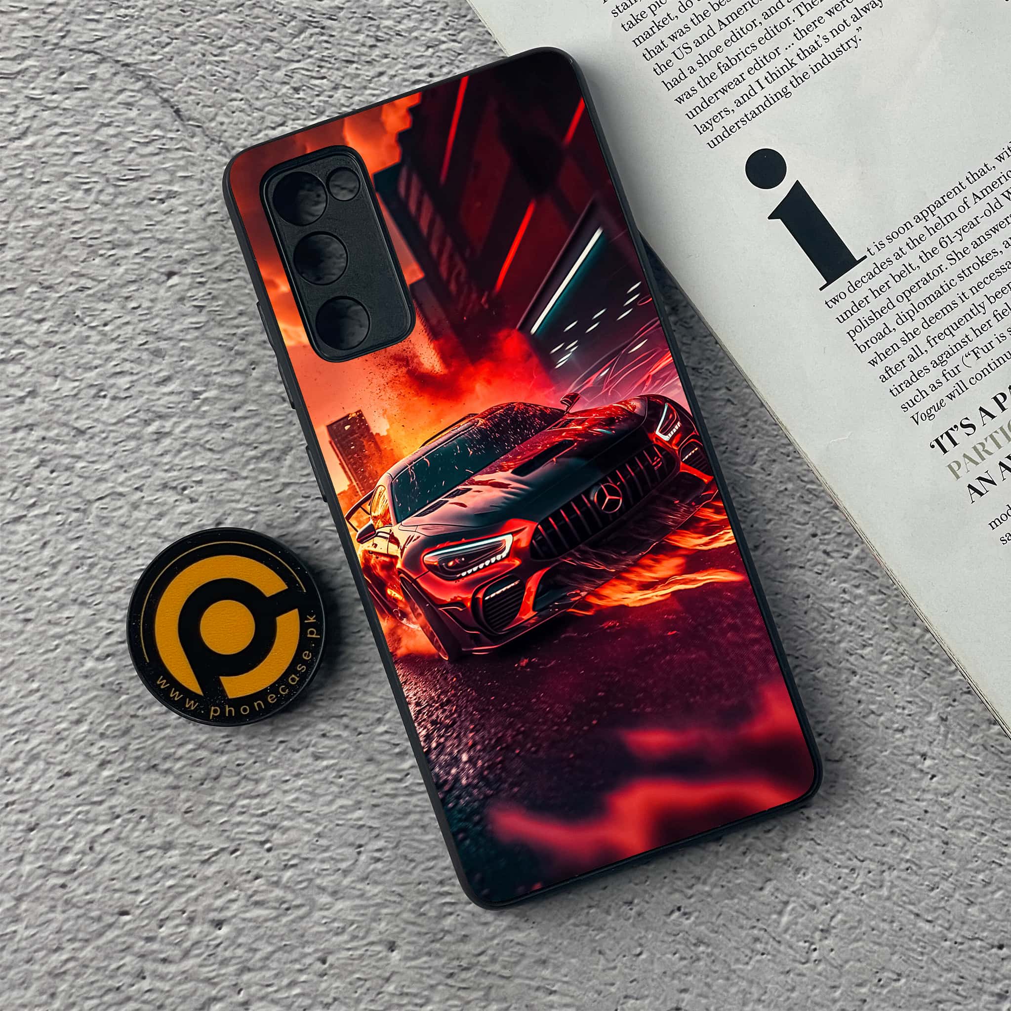 Samsung Galaxy S20 FE Racing Series Premium Printed Glass soft Bumper shock Proof Case