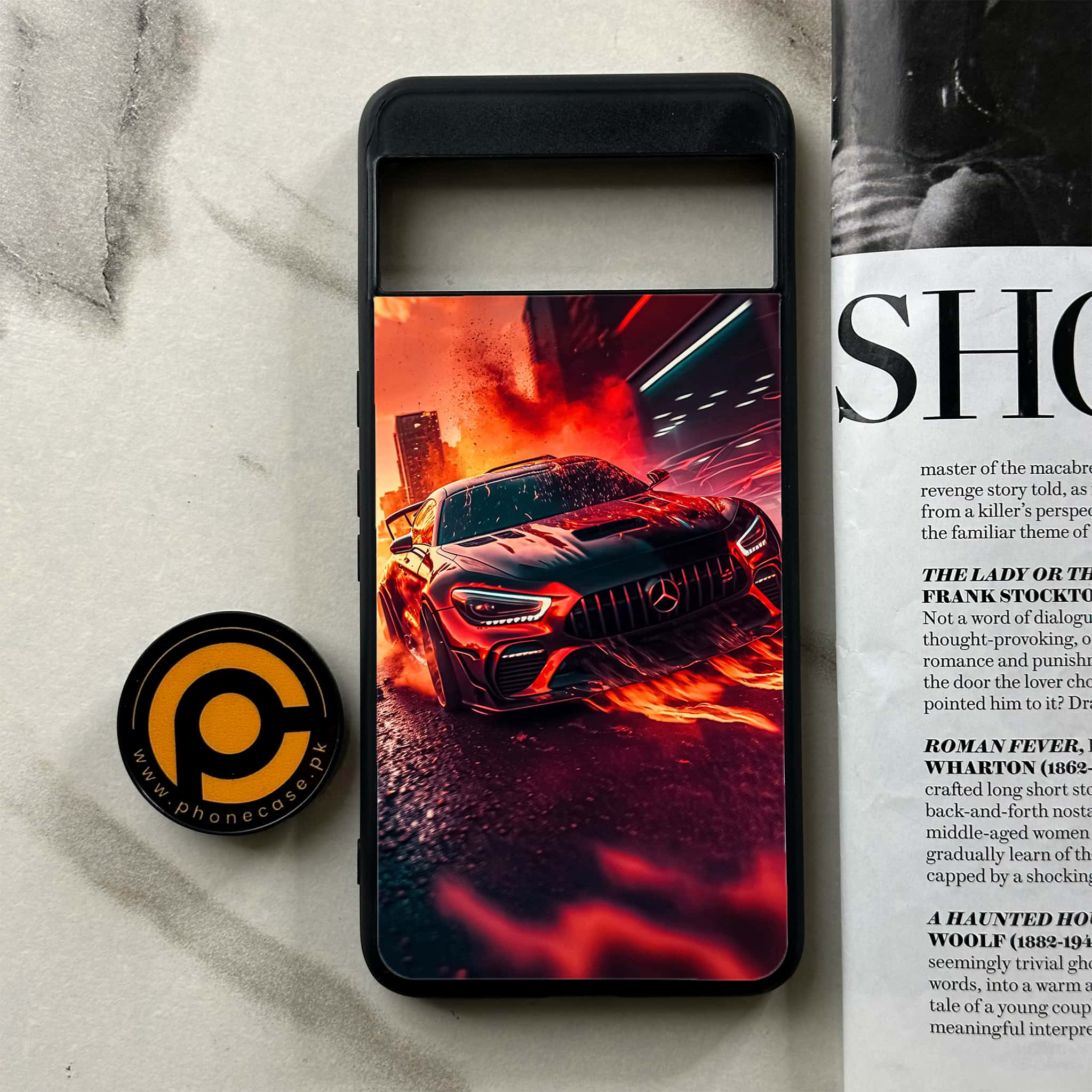 Google Pixel 8 Pro - Racing Series - Premium Printed Glass soft Bumper shock Proof Case