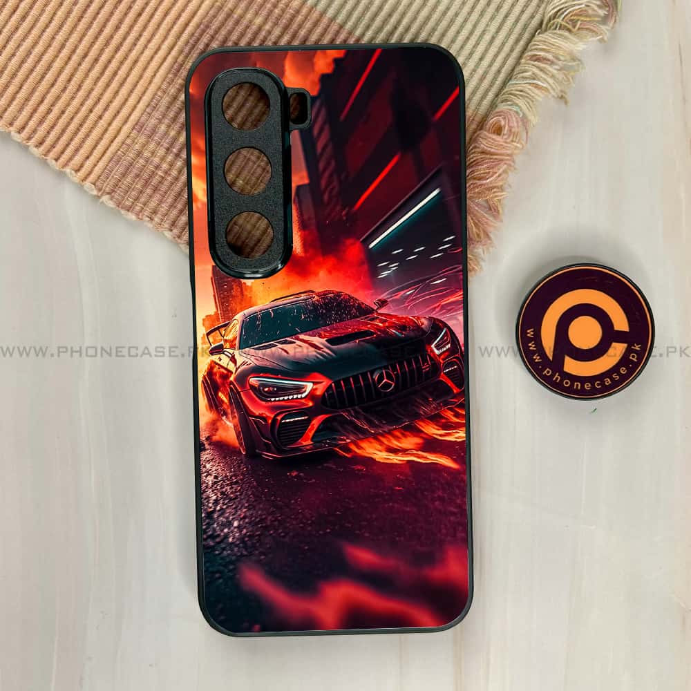 Infinix Hot 60i - Racing Series - Premium Metal Printed soft Bumper shock Proof Case