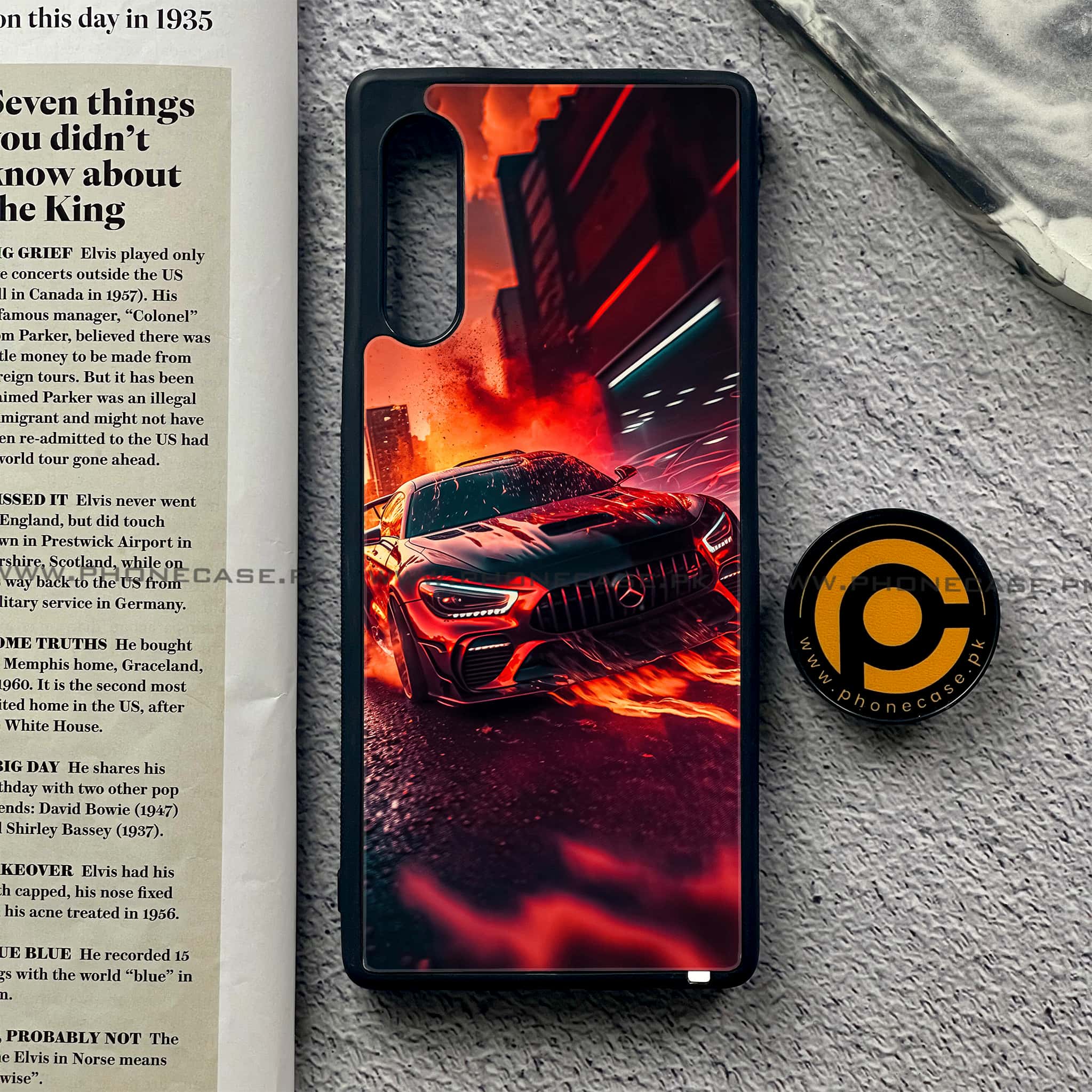 LG G9 - Racing Series - Premium Metal Printed soft Bumper shock Proof Case