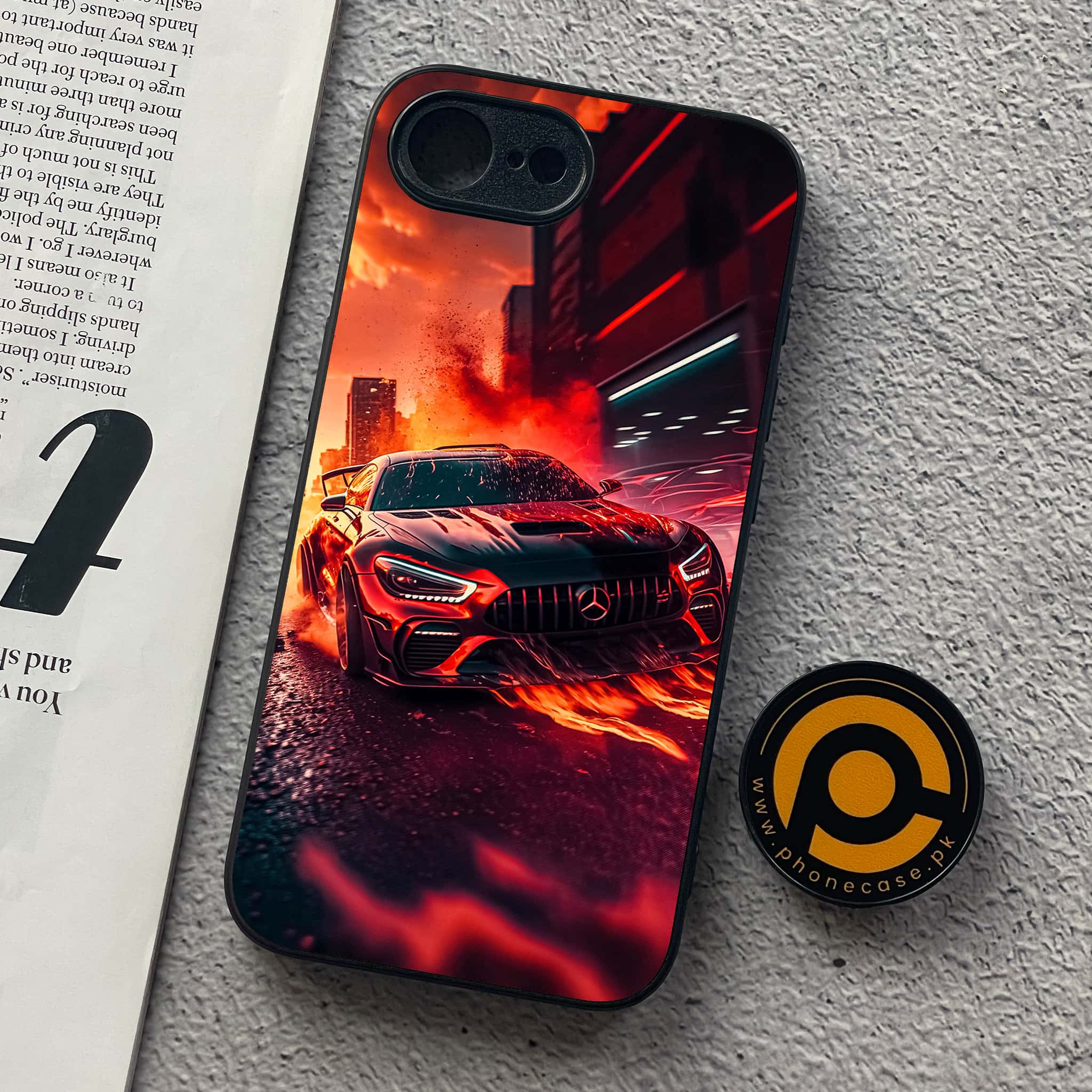 iPhone 16e - Racing Series - Premium Metal  Printed soft Bumper shock Proof Case