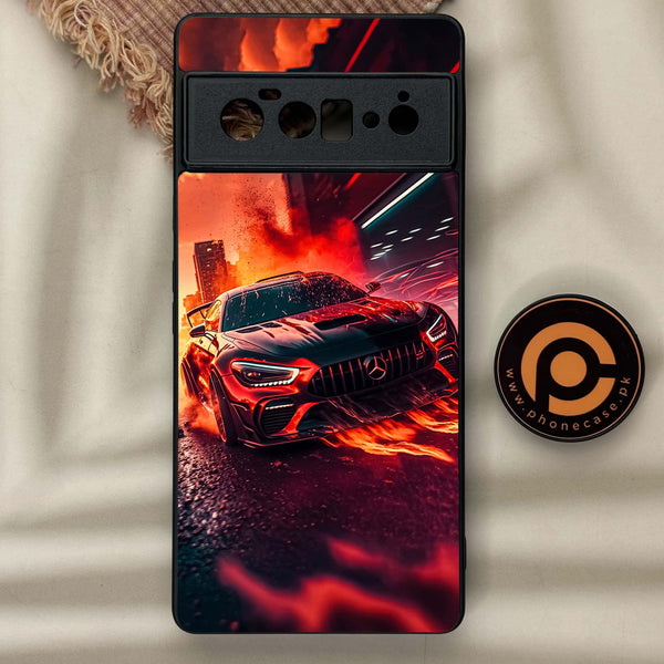 Google Pixel 6 Pro - Racing Design 3- Premium Metal Printed soft Bumper Shock Proof Case CS-11238