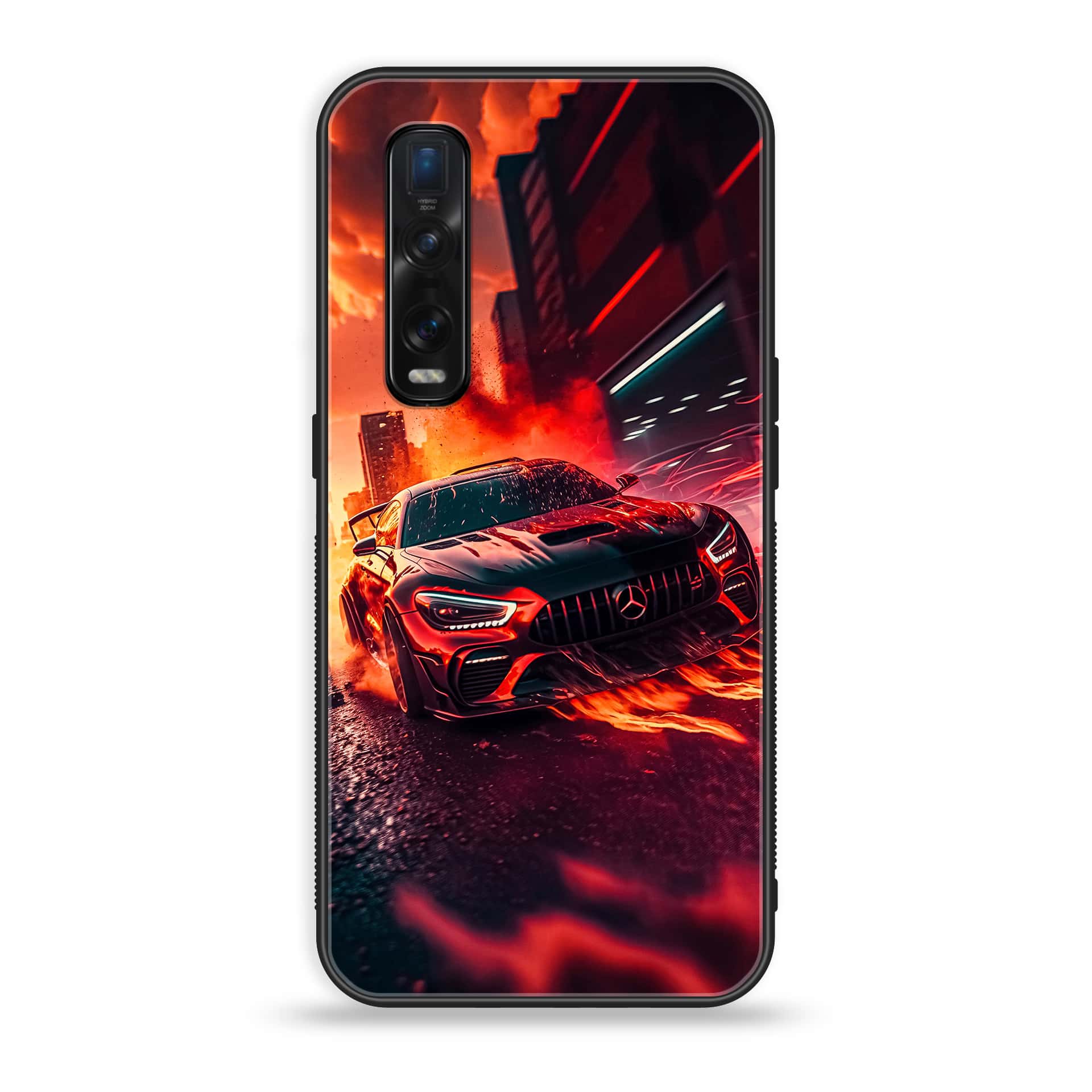 Oppo Find X2 Pro - Racing Series - Premium Printed Glass soft Bumper shock Proof Case