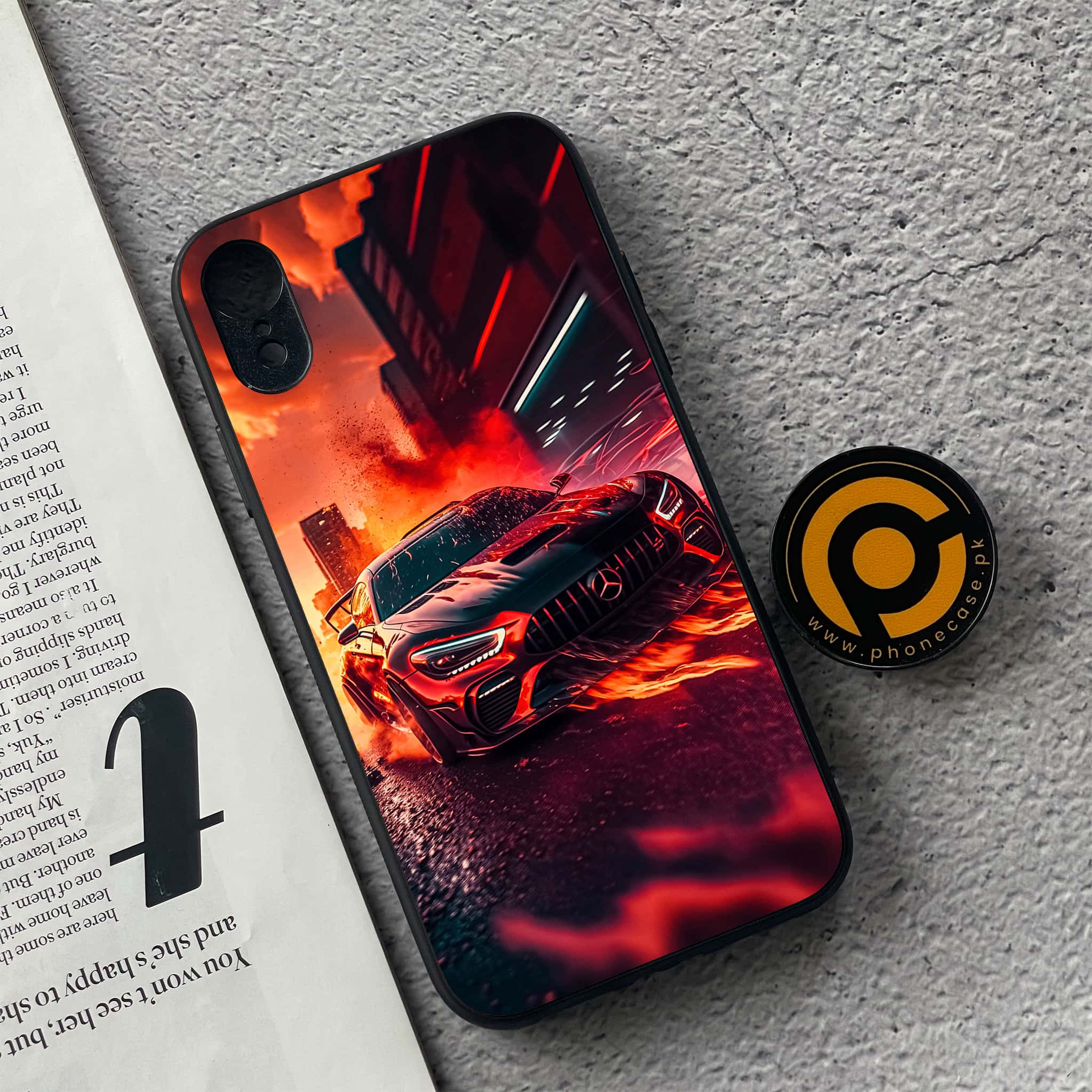 iPhone XR - Racing Series - Premium Metal Printed soft Bumper shock Proof Case