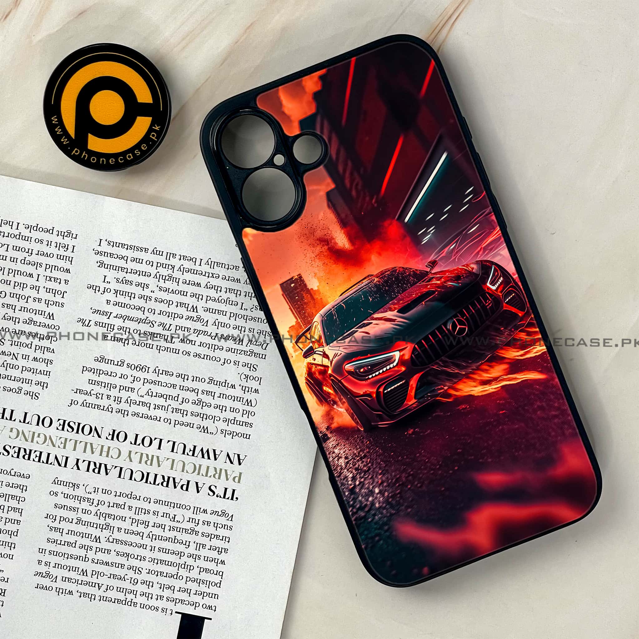 iPhone 16 Plus - Racing Series - Premium Metal Printed soft Bumper shock Proof Case